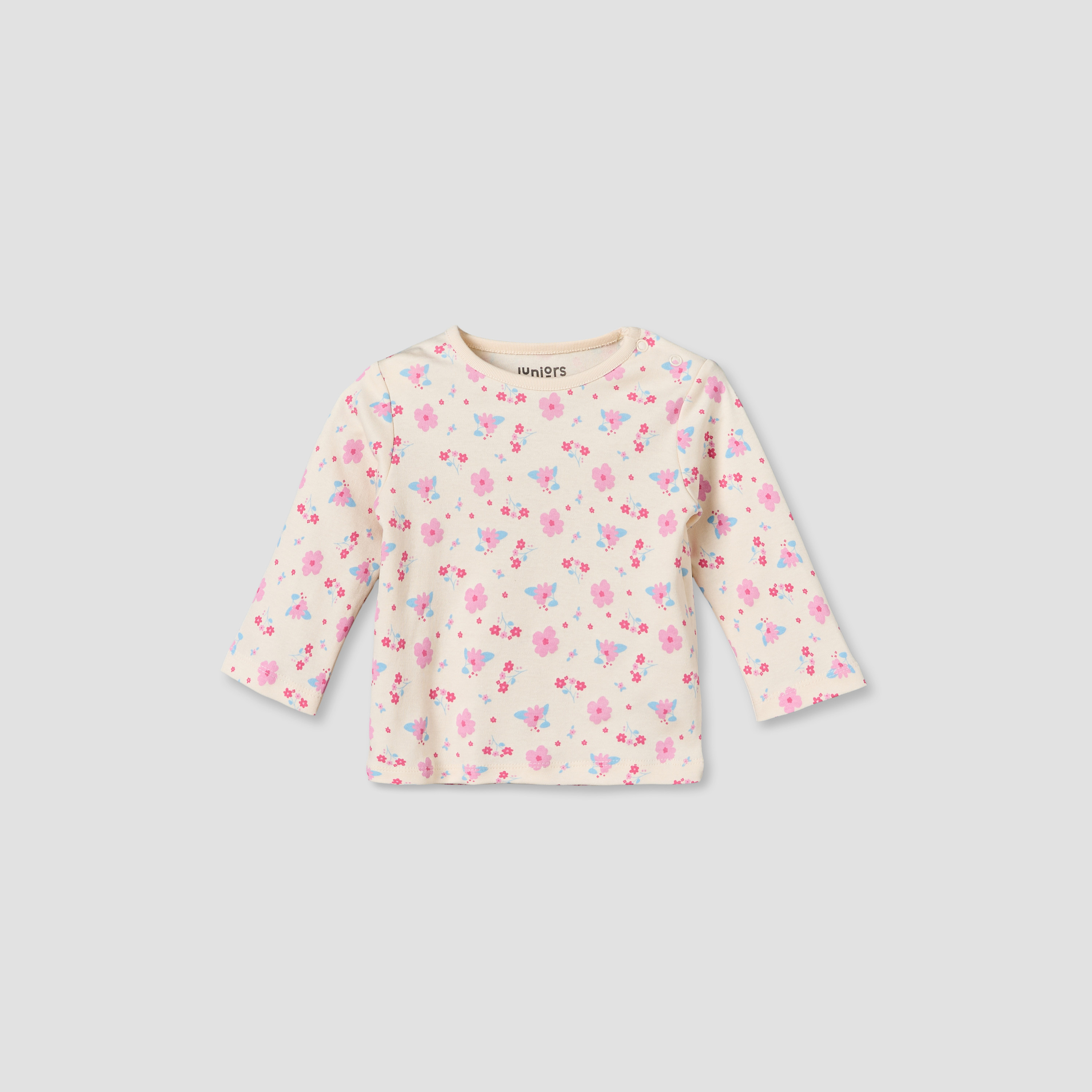 Juniors Cotton Crew Neck Long Sleeves Pyjama Set with Floral Print-baby-girls-clothing-nightwear-pyjamasets-image-2
