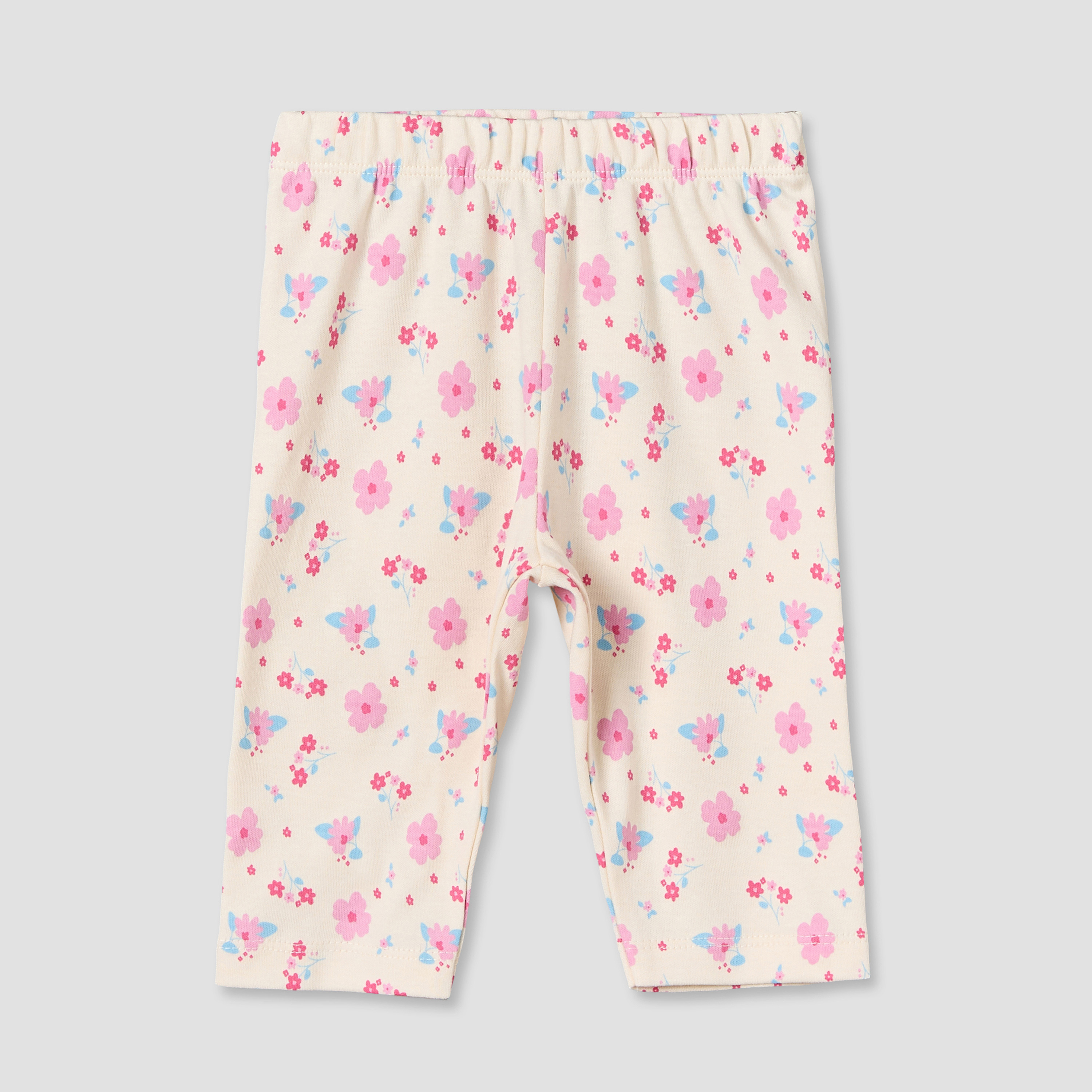 Juniors Cotton Crew Neck Long Sleeves Pyjama Set with Floral Print-baby-girls-clothing-nightwear-pyjamasets-image-3