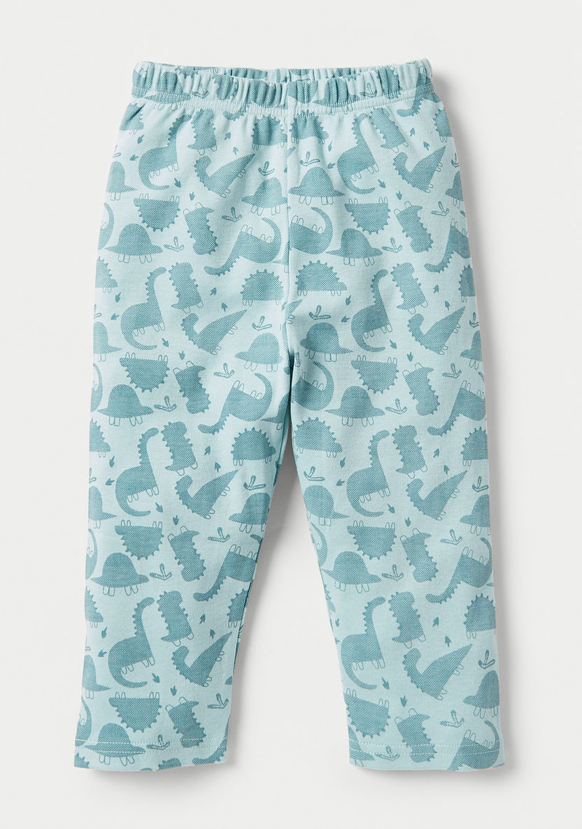 Juniors All-Over Dinosaur Print Shirt and Pyjama Set-Pyjama Sets-image-2