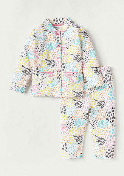 Juniors All-Over Print Shirt and Pyjama Set-Pyjama Sets-image-0