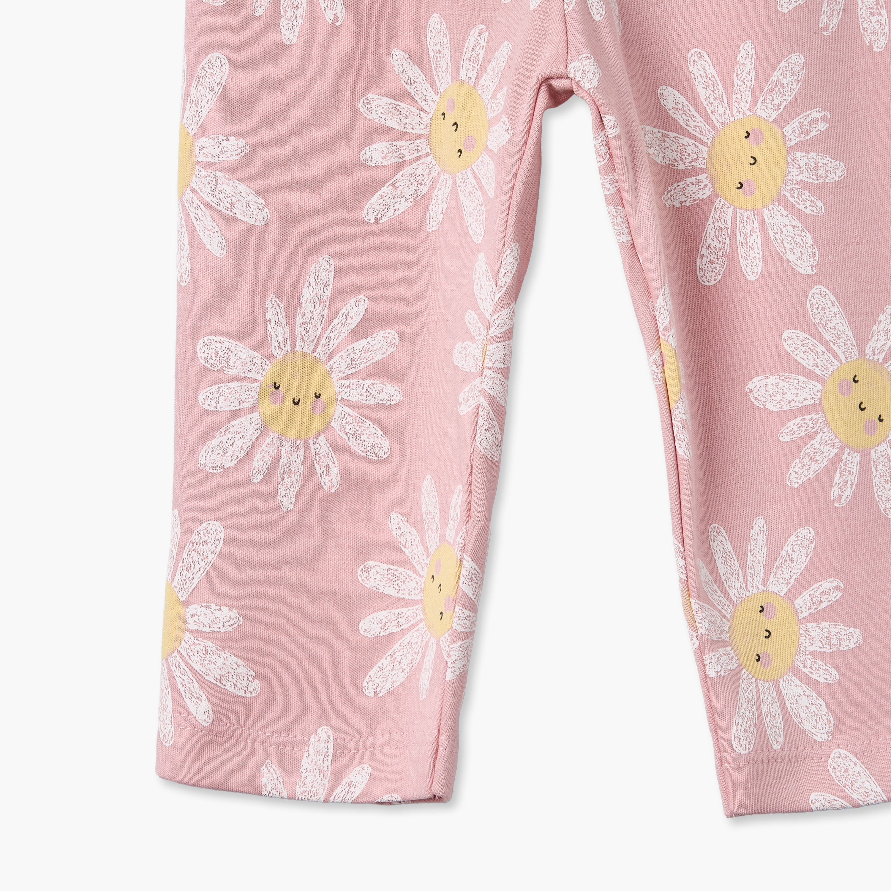 طقم بيجاما قطن بأكمام طويلة وياقة مستديرة بطبعات زهور من جونيورز-baby-girls-clothing-nightwear-pyjamasets-image-10