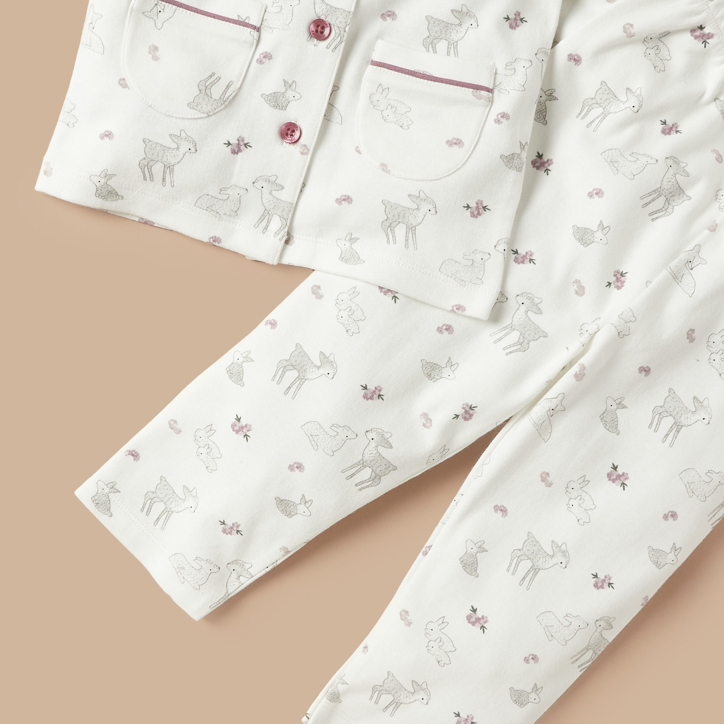 Juniors All-Over Deer Print Shirt and Pyjama Set-baby-girls-clothing-nightwear-pyjamasets-image-5