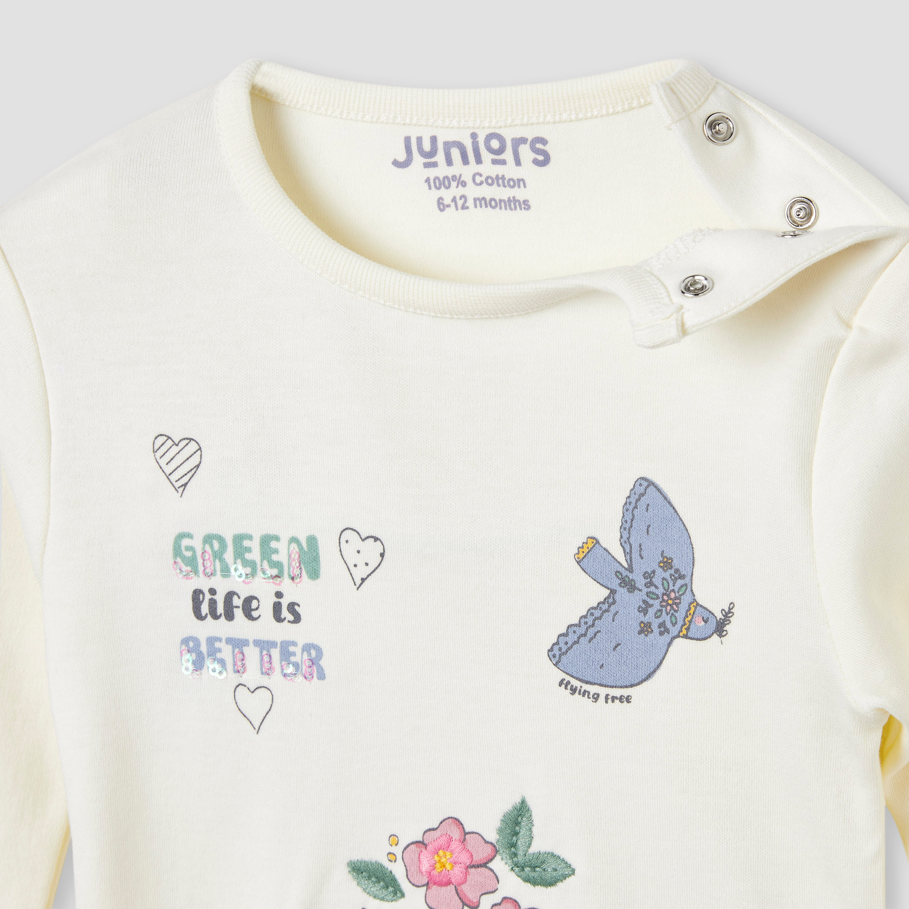 Juniors Printed T-shirt and Pyjama Set-baby-girls-clothing-nightwear-pyjamasets-image-4