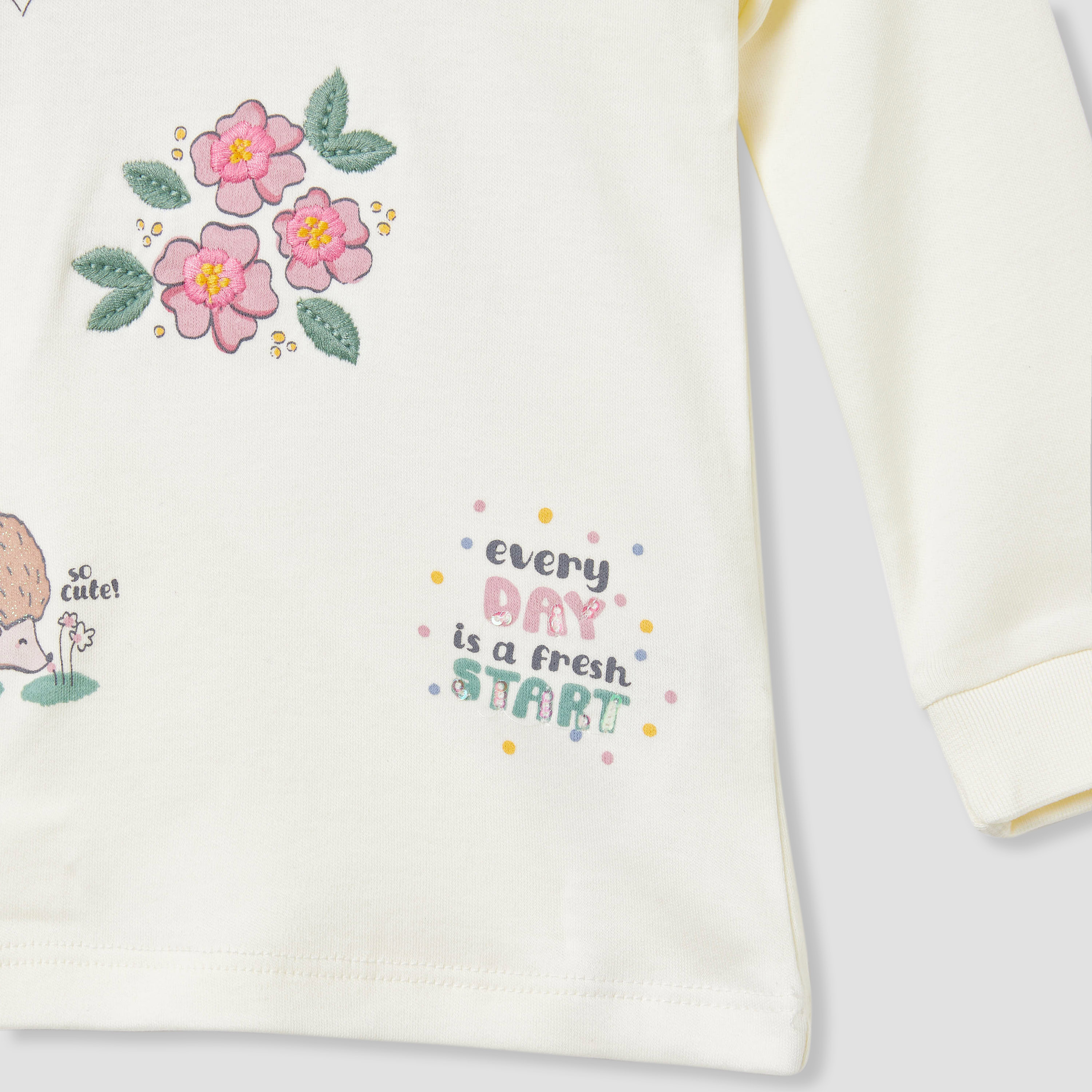 Juniors Printed T-shirt and Pyjama Set-baby-girls-clothing-nightwear-pyjamasets-image-5