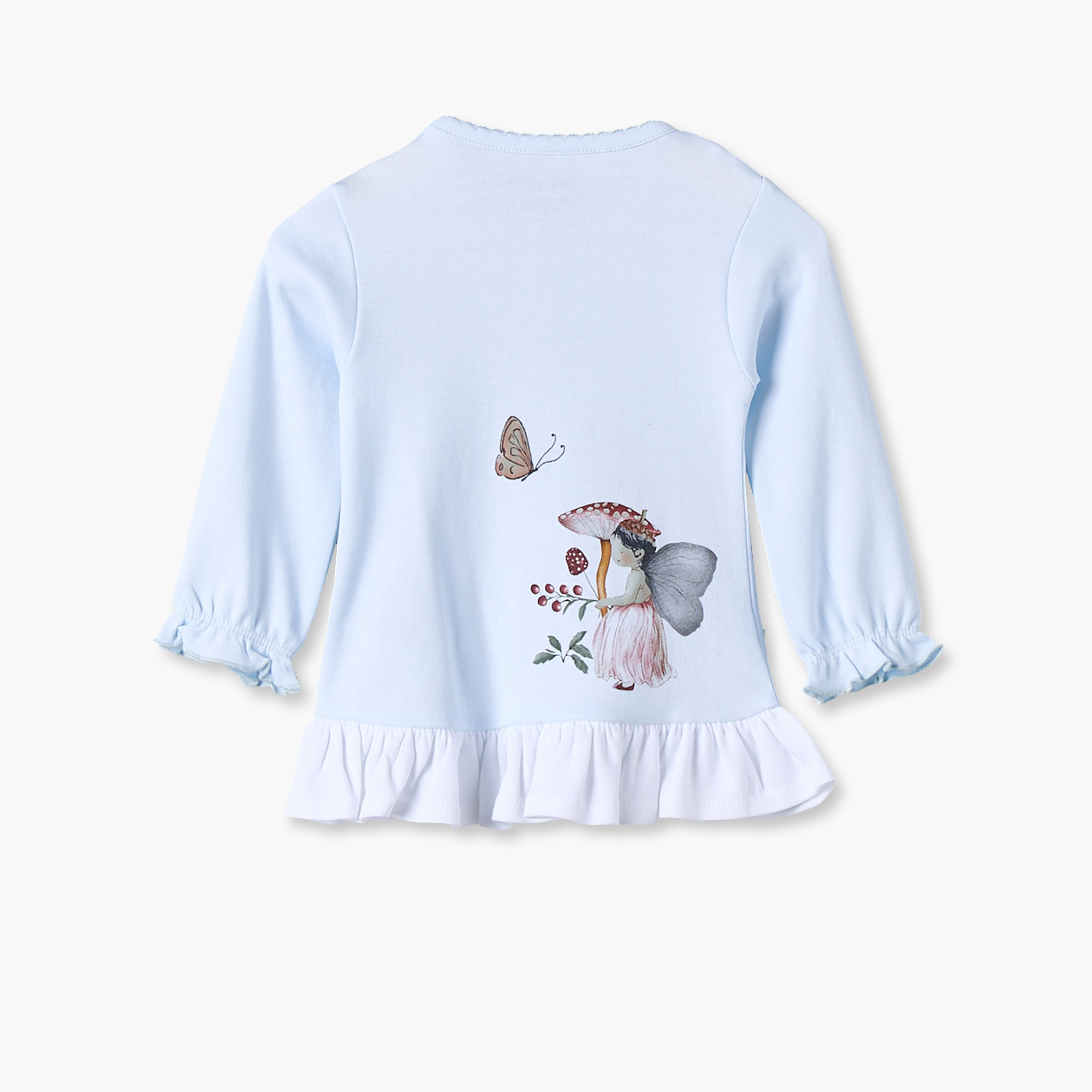 طقم بيجاما قطن بياقة ضيقة وأكمام طويلة وطبعات من جونيورز-baby-girls-clothing-nightwear-pyjamasets-image-4