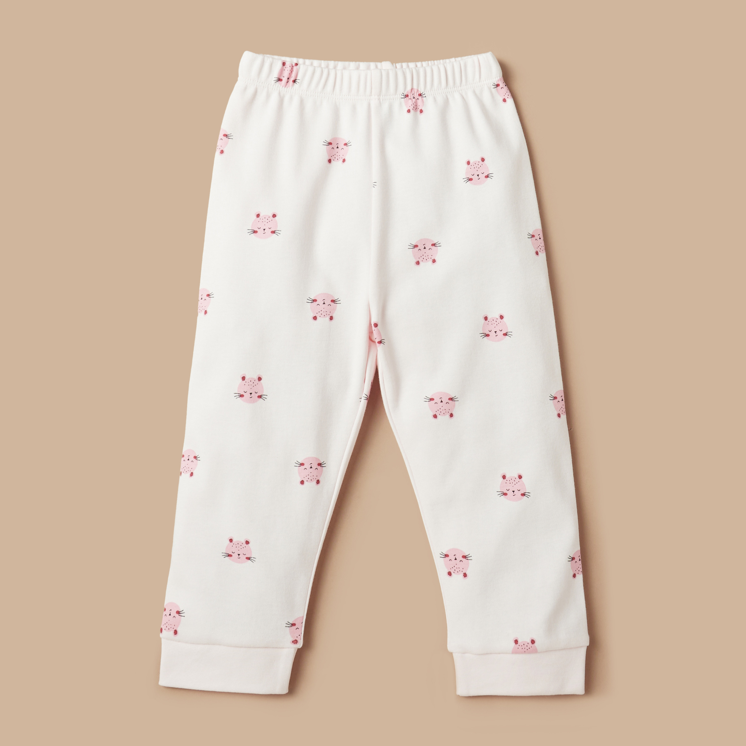 Juniors All-Over Animal Print Long Sleeves T-shirt and Elasticated Pyjama Set-baby-girls-clothing-nightwear-pyjamasets-image-6