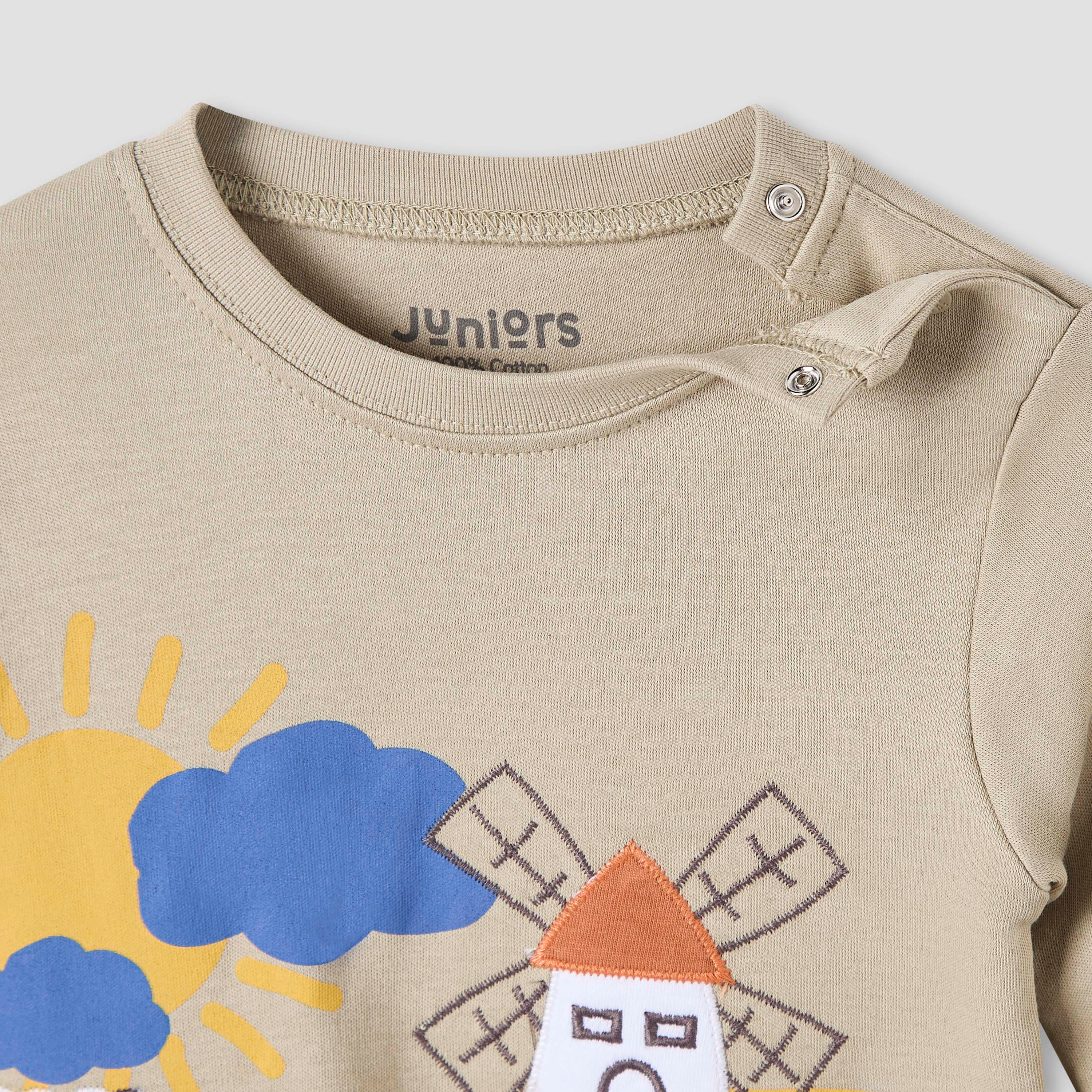 Juniors Farmyard Print T-shirt and Pyjama Set-baby-boys-clothing-nightwear-pyjamasets-image-5