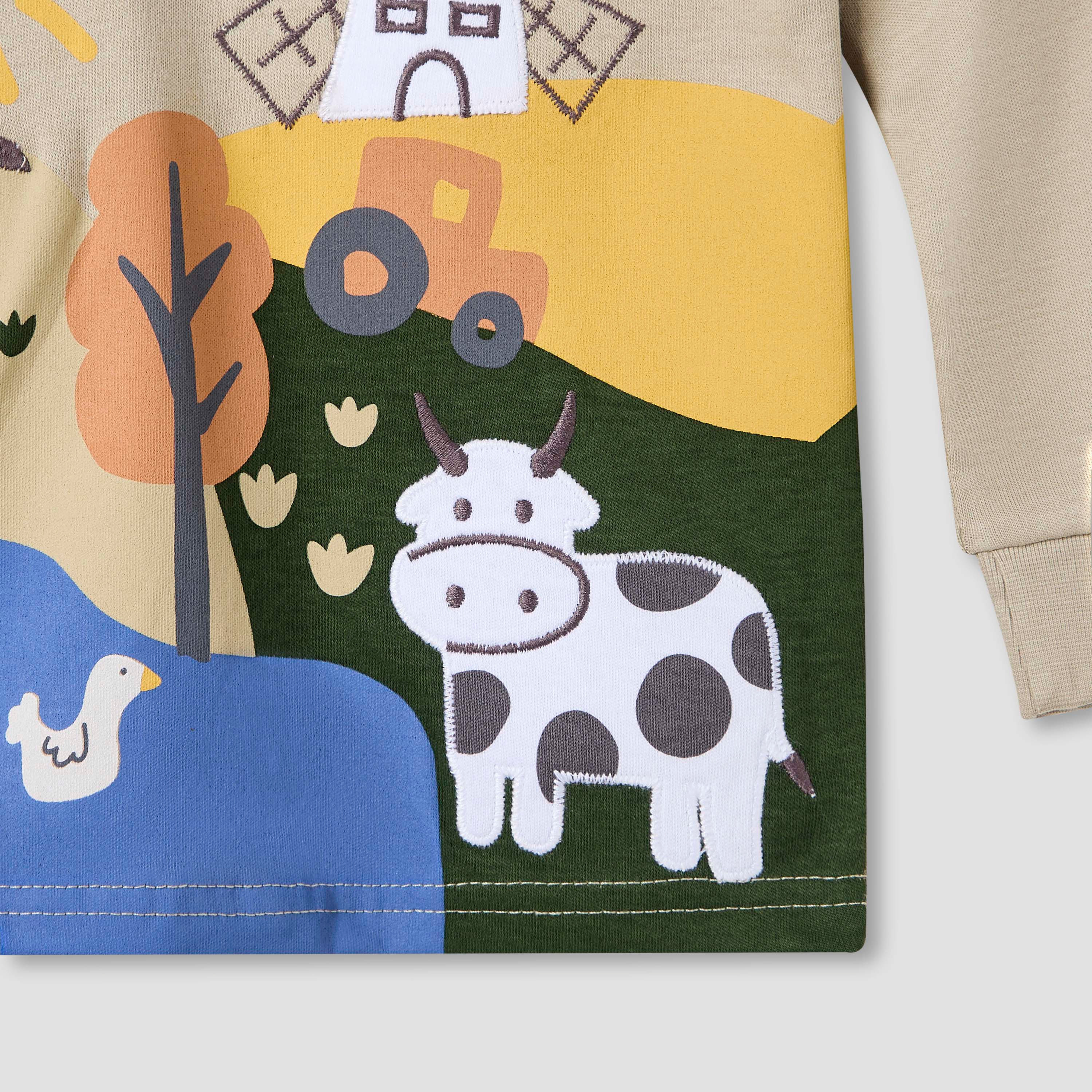 Juniors Farmyard Print T-shirt and Pyjama Set-baby-boys-clothing-nightwear-pyjamasets-image-6