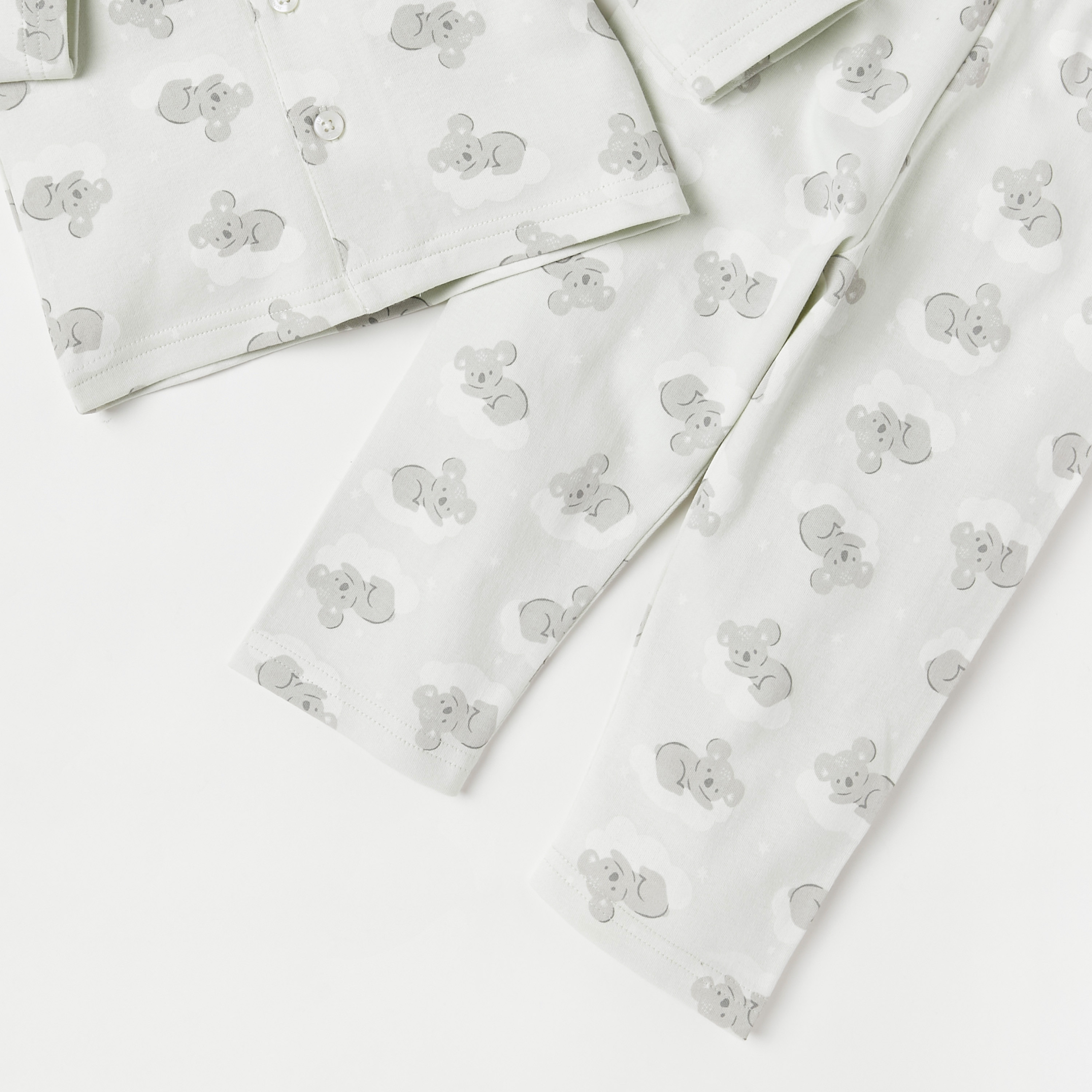 Juniors All-Over Koala Print Long Sleeves Shirt and Elasticated Pyjama Set-baby-boys-clothing-nightwear-pyjamasets-image-5
