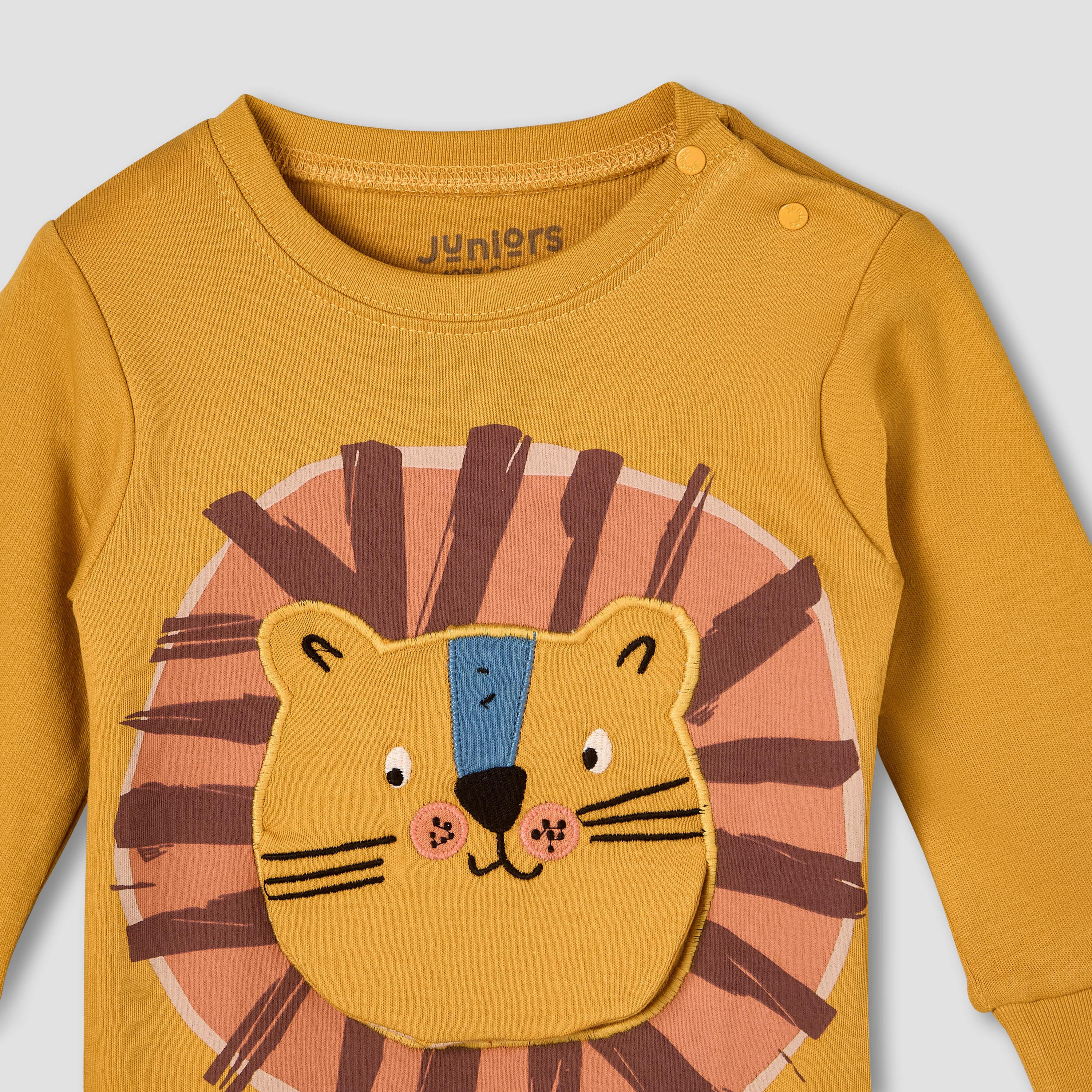 طقم بيجاما قطن بياقة مستديرة وأكمام طويلة وطبعات من جونيورز-baby-boys-clothing-nightwear-pyjamasets-image-5