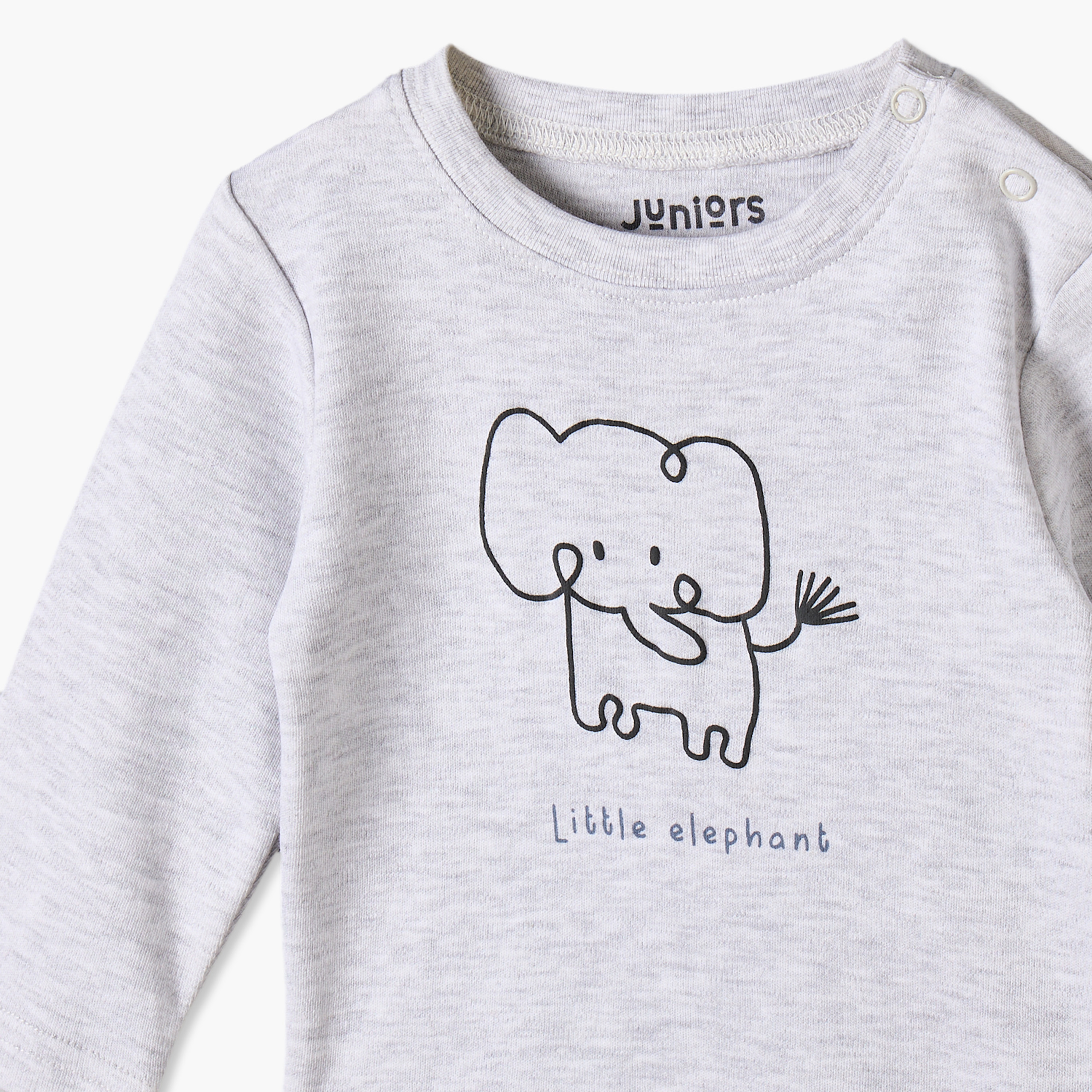 Juniors Cotton Crew Neck Long Sleeves Pyjama Set with Elephant Print-baby-boys-clothing-nightwear-pyjamasets-image-5