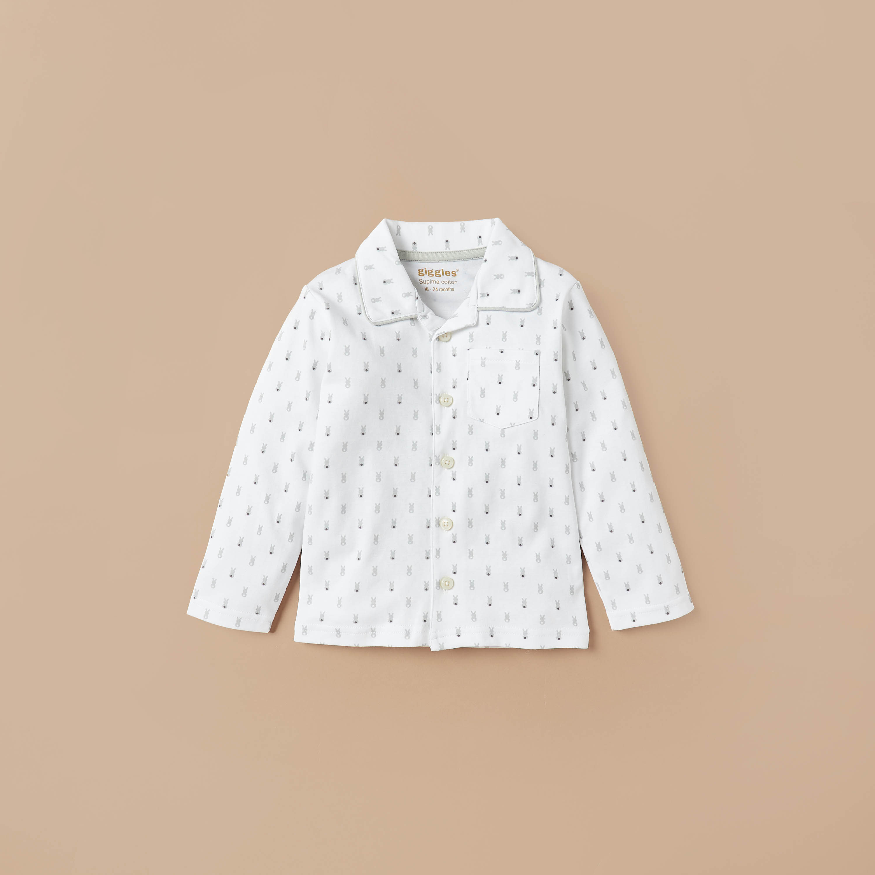 طقم بنطلون بيجاما وقميص بطبعات من جيجلز-baby-girls-clothing-nightwear-pyjamasets-image-2