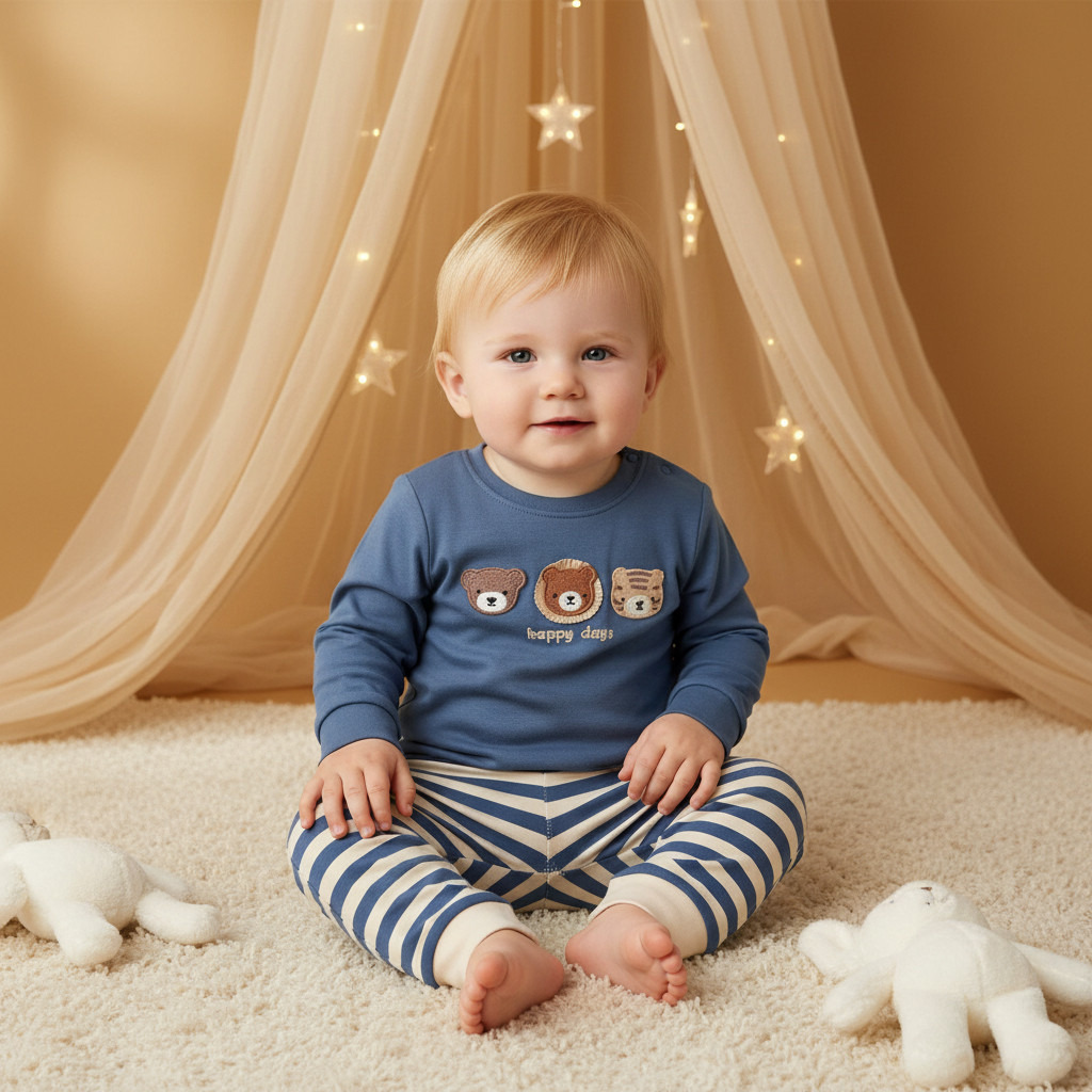 Juniors Bunny Print Long Sleeves T-shirt and Pyjama Set-baby-girls-clothing-nightwear-pyjamasets-image-8
