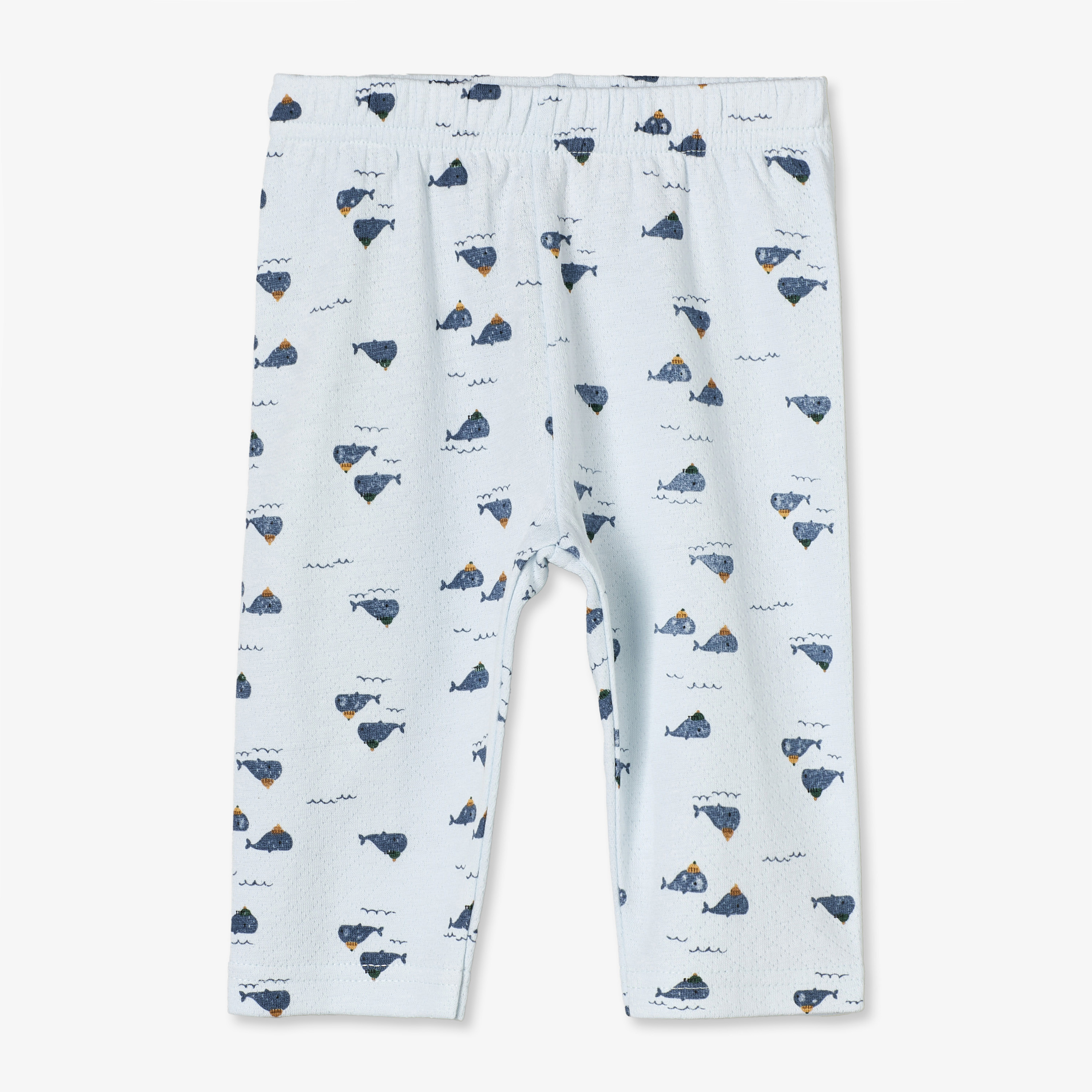 طقم بيجاما قطني بياقة وأكمام طويلة بطبعة حوت من جونيورز-baby-boys-clothing-nightwear-pyjamasets-image-4