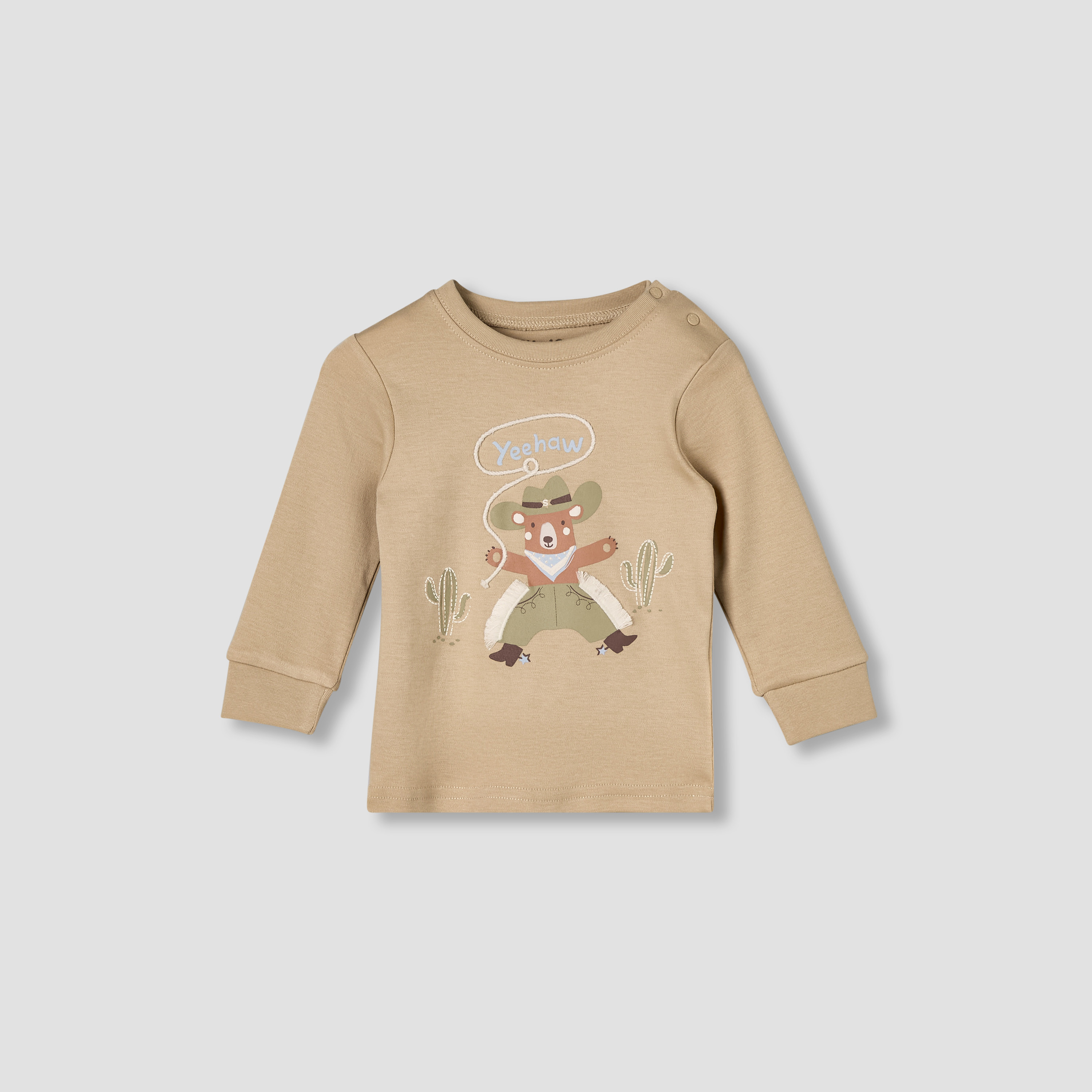Juniors Cotton Round Neck Long Sleeves Pyjama Set with Bear Print-baby-boys-clothing-nightwear-pyjamasets-image-3