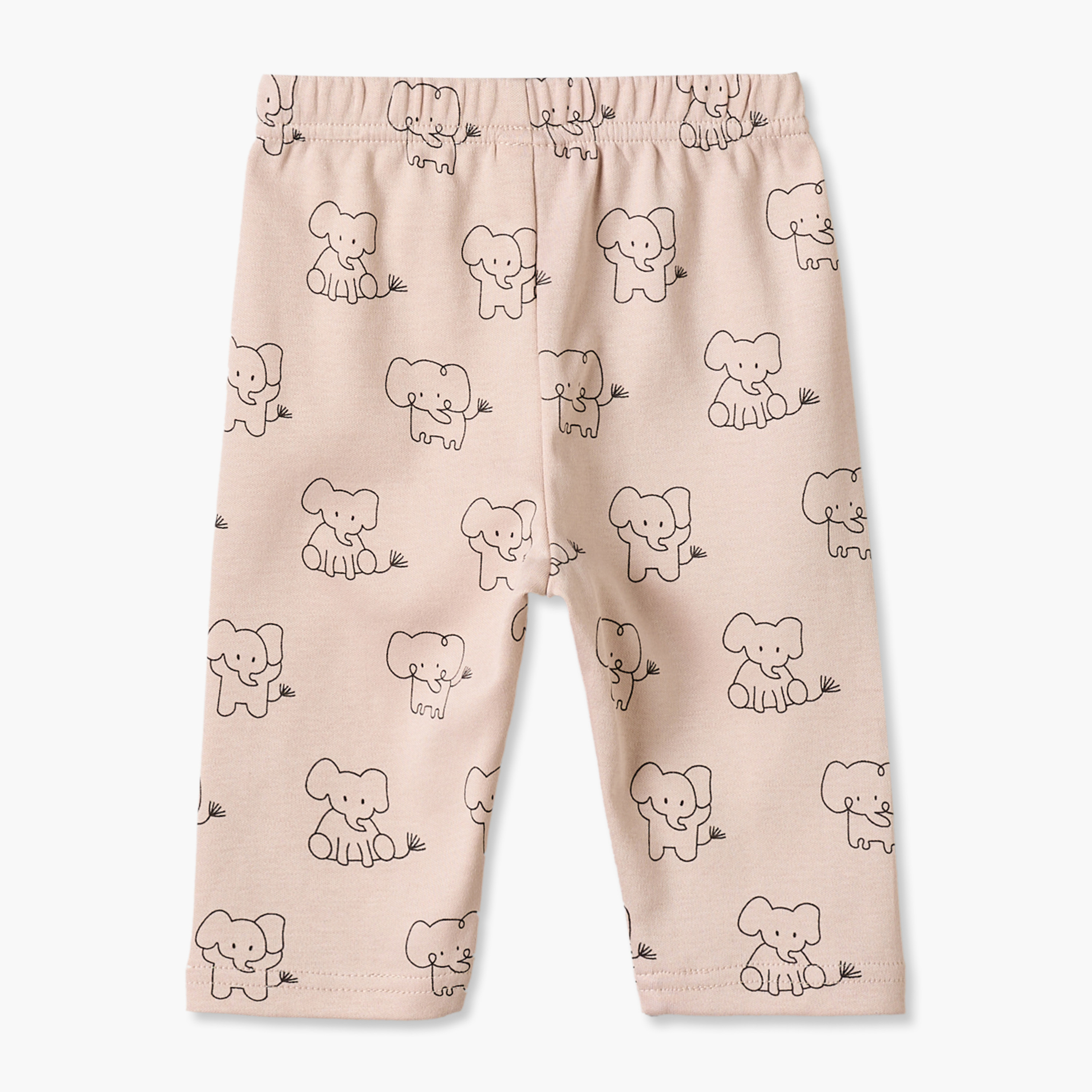Juniors Cotton Crew Neck Long Sleeves Pyjama Set with Elephant Print-baby-girls-clothing-winterwear-pyjamasets-image-4