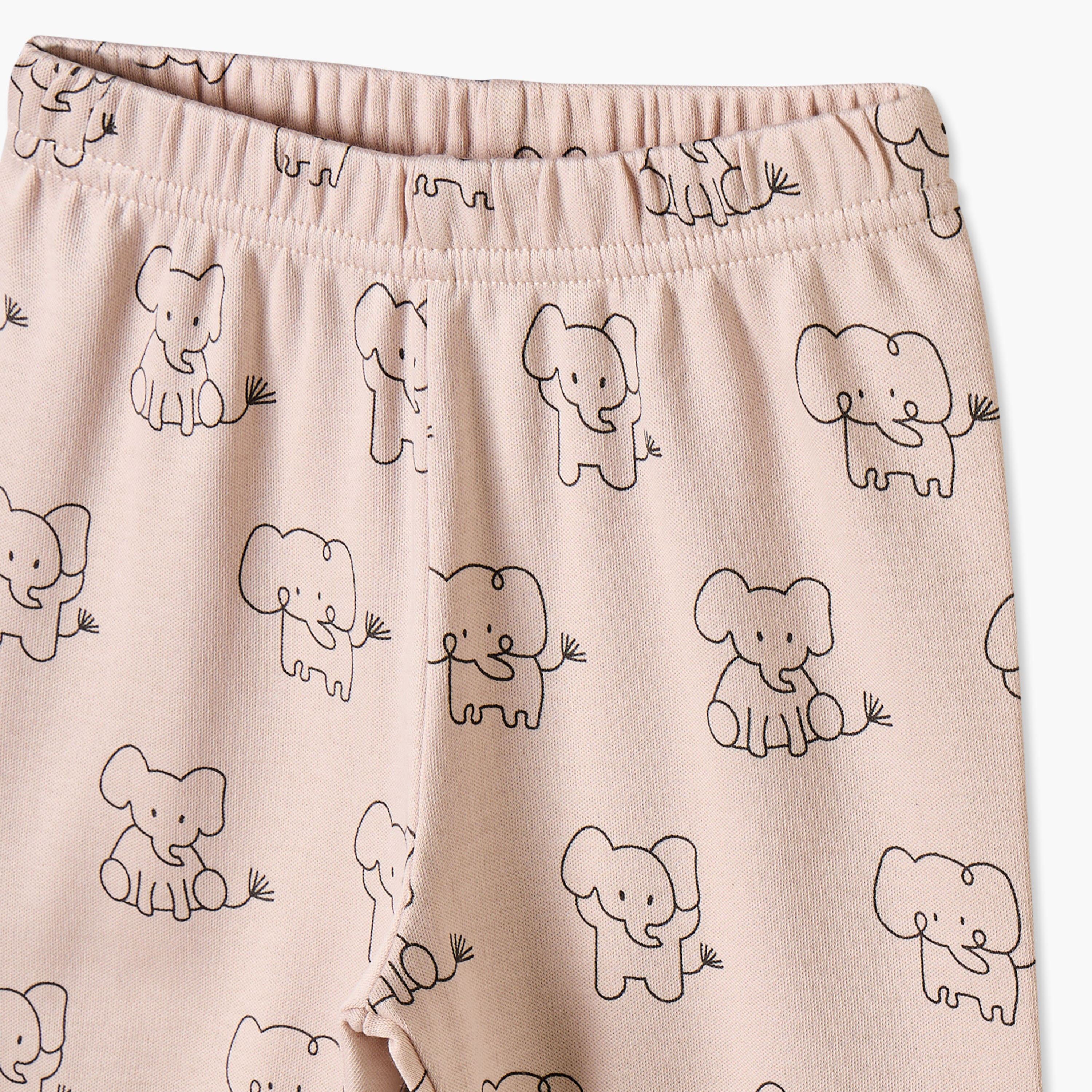 Juniors Cotton Crew Neck Long Sleeves Pyjama Set with Elephant Print-baby-girls-clothing-winterwear-pyjamasets-image-6