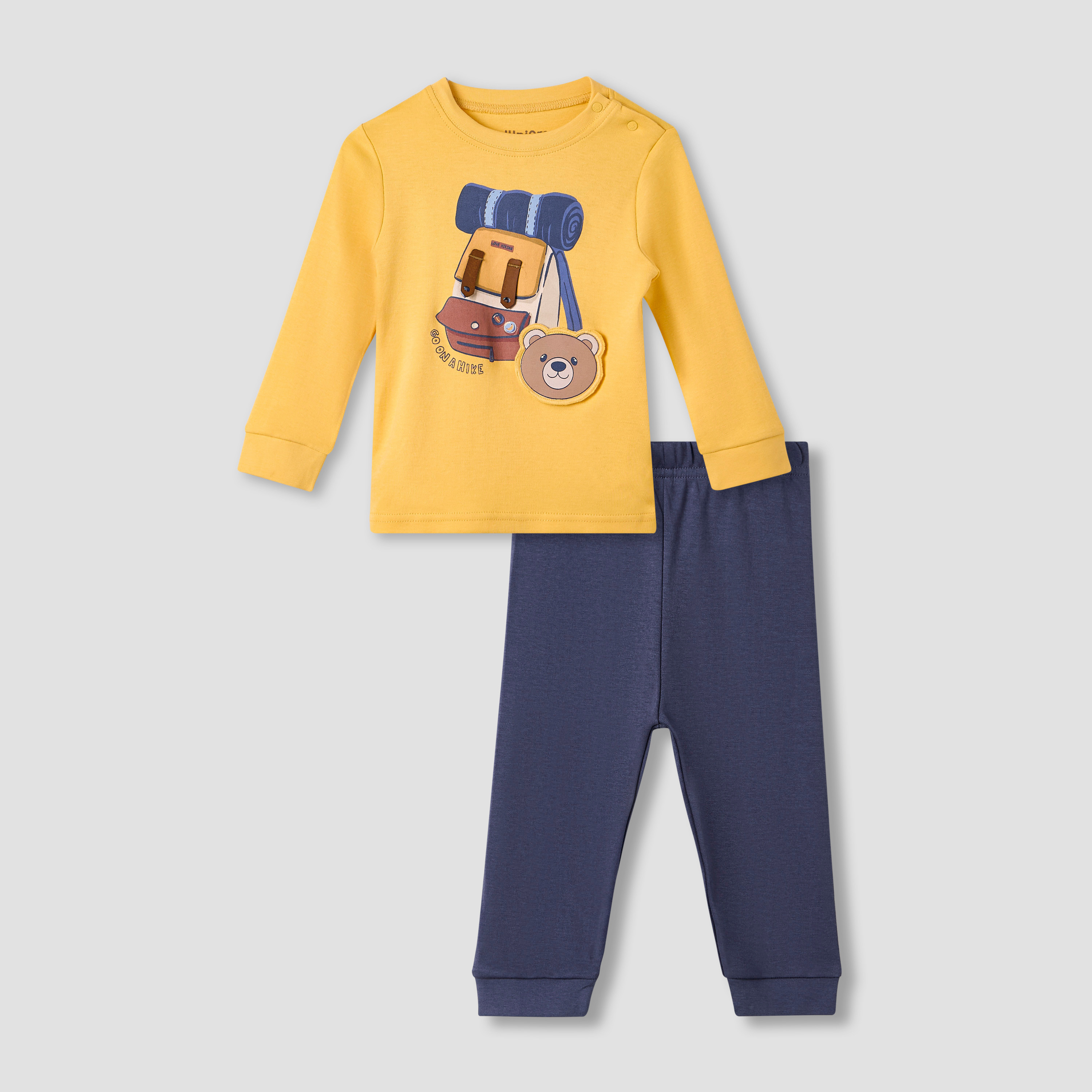 Juniors Tiger Print Long Sleeves T-shirt and Pyjama Set-baby-girls-clothing-nightwear-pyjamasets-image-2
