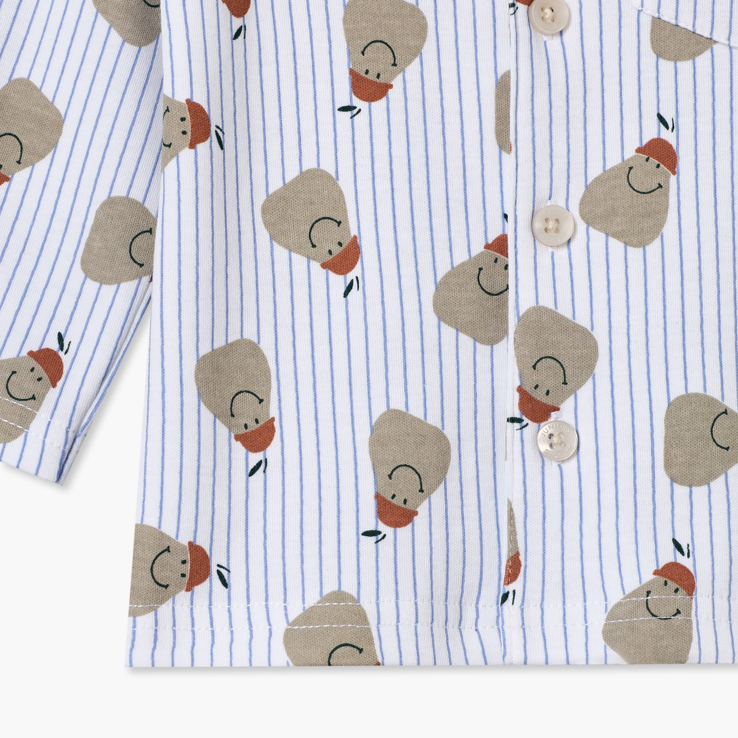 طقم بيجاما قطني بياقة وأكمام طويلة بطبعة كمثرى من جونيورز-baby-boys-clothing-nightwear-pyjamasets-image-8
