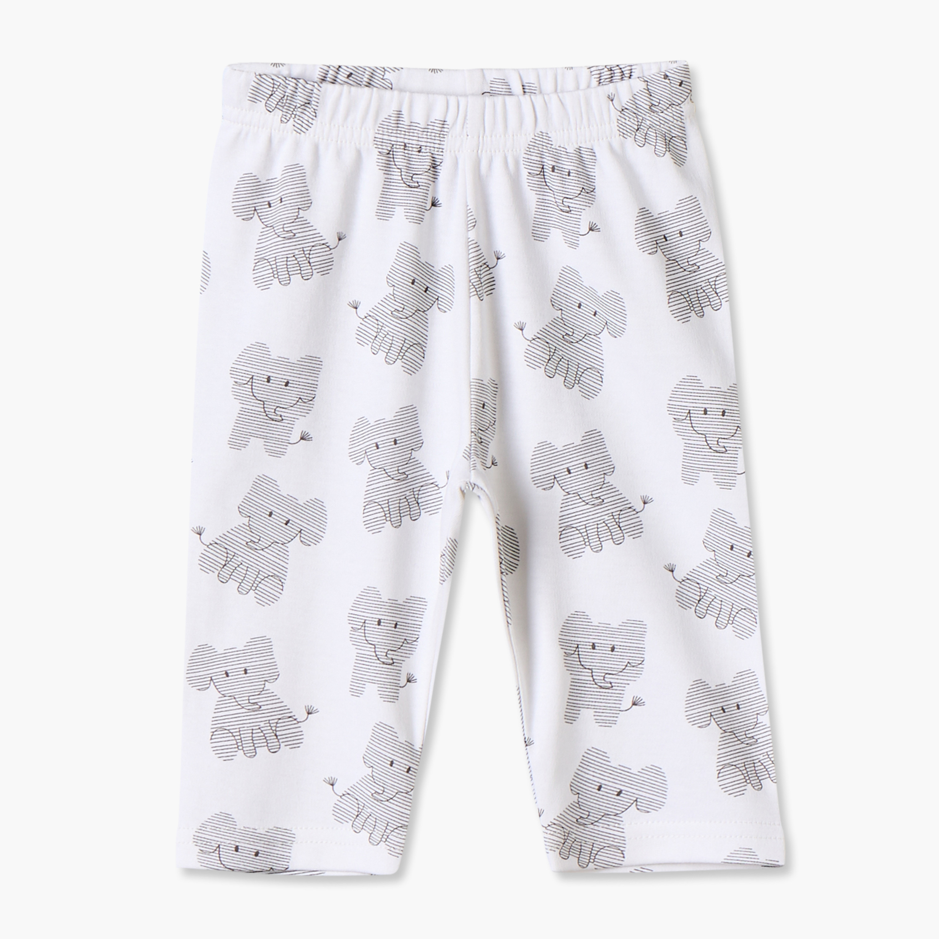 Juniors Cotton Crew Neck Long Sleeves Pyjama Set with Elephant Print-baby-boys-clothing-nightwear-pyjamasets-image-2