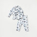 Juniors Elephant Print Long Sleeves Shirt and Pyjama Set-Pyjama Sets-thumbnail-0