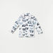 Juniors Elephant Print Long Sleeves Shirt and Pyjama Set-Pyjama Sets-thumbnailMobile-1