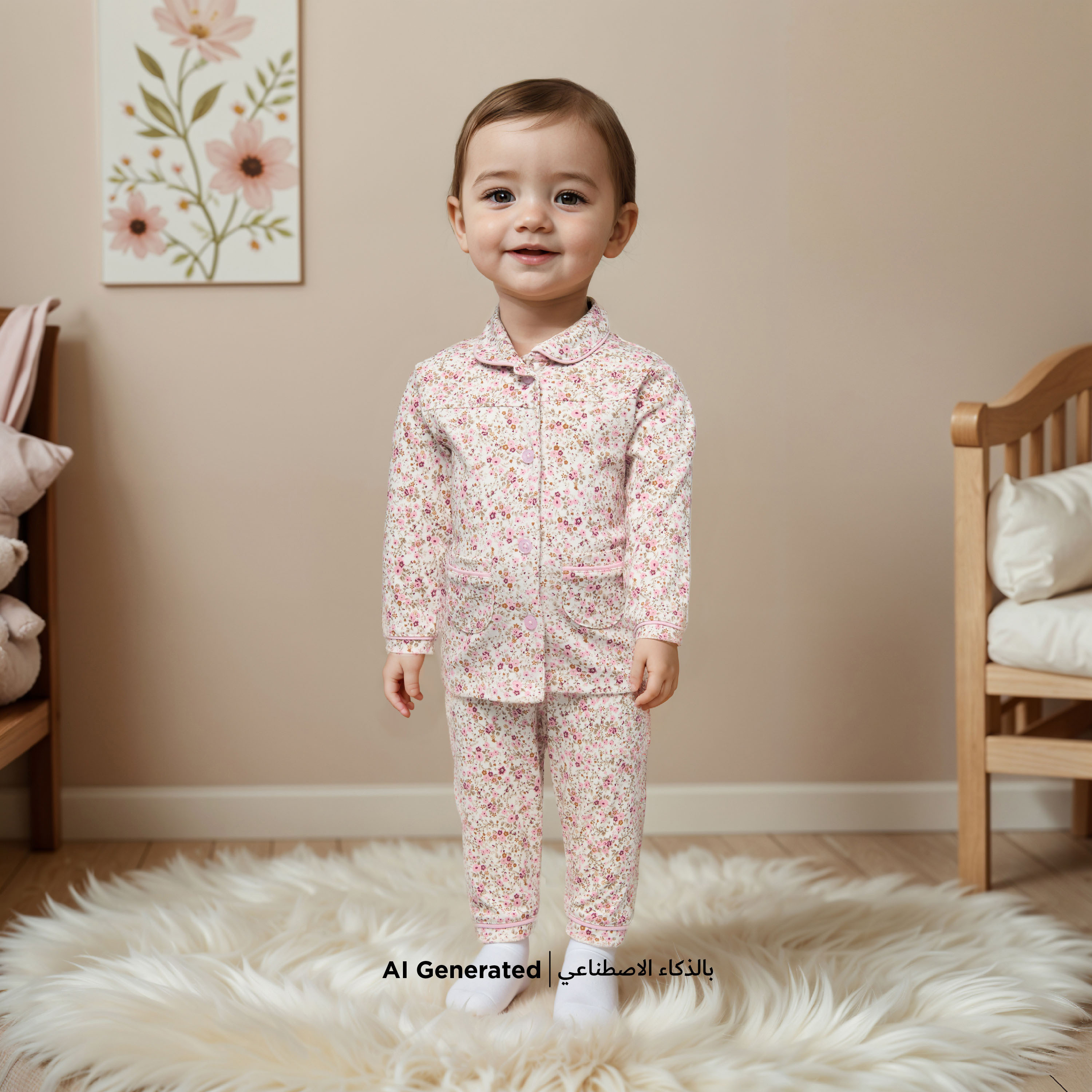 Giggles All-Over Floral Print Shirt and Pyjama Set-baby-girls-clothing-nightwear-pyjamasets-image-6