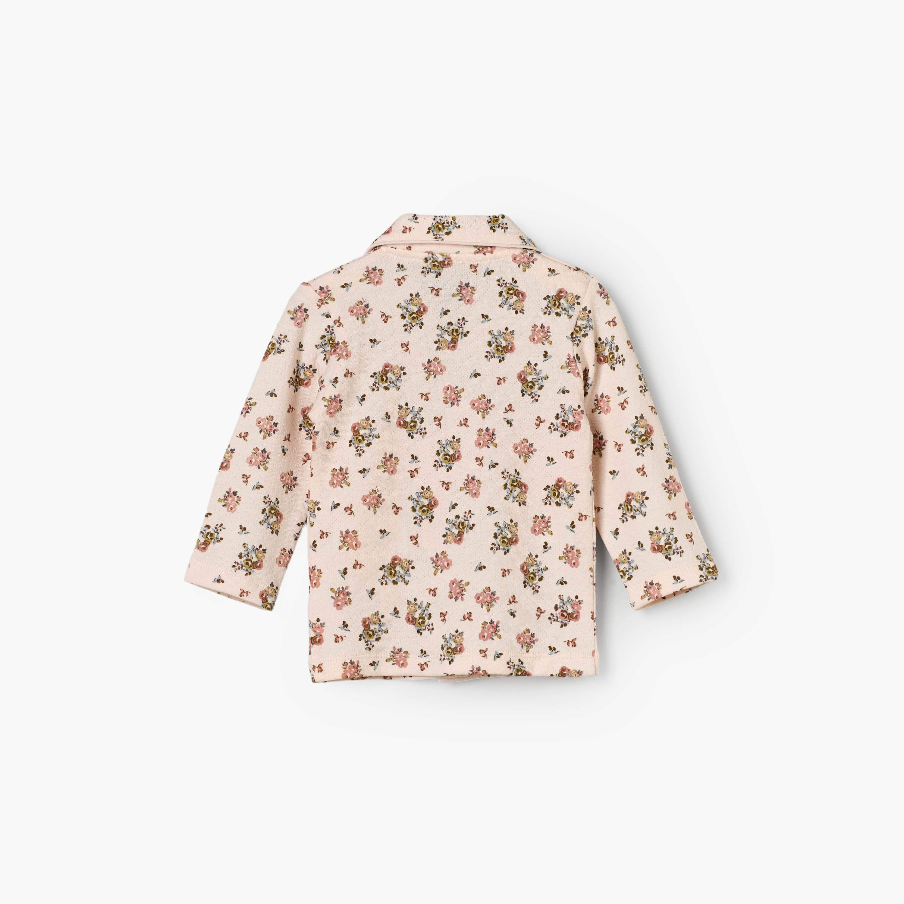 Juniors Cotton Collared Long Sleeves Pyjama Set with Floral Print-baby-girls-clothing-nightwear-pyjamasets-image-5