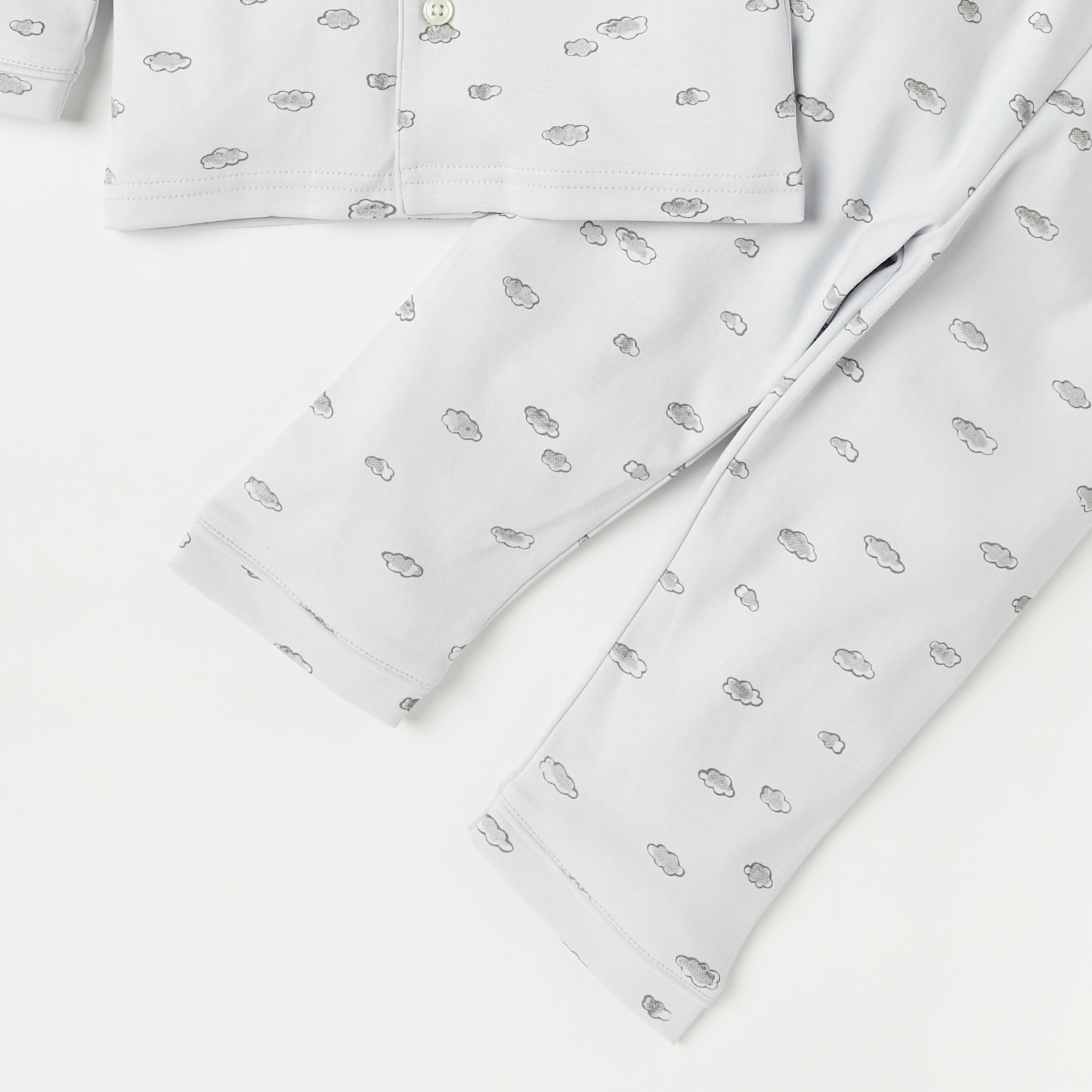 Giggles All-Over Cloud Print Long Sleeves Shirt and Elasticated Pyjama Set-baby-boys-clothing-nightwear-pyjamasets-image-5
