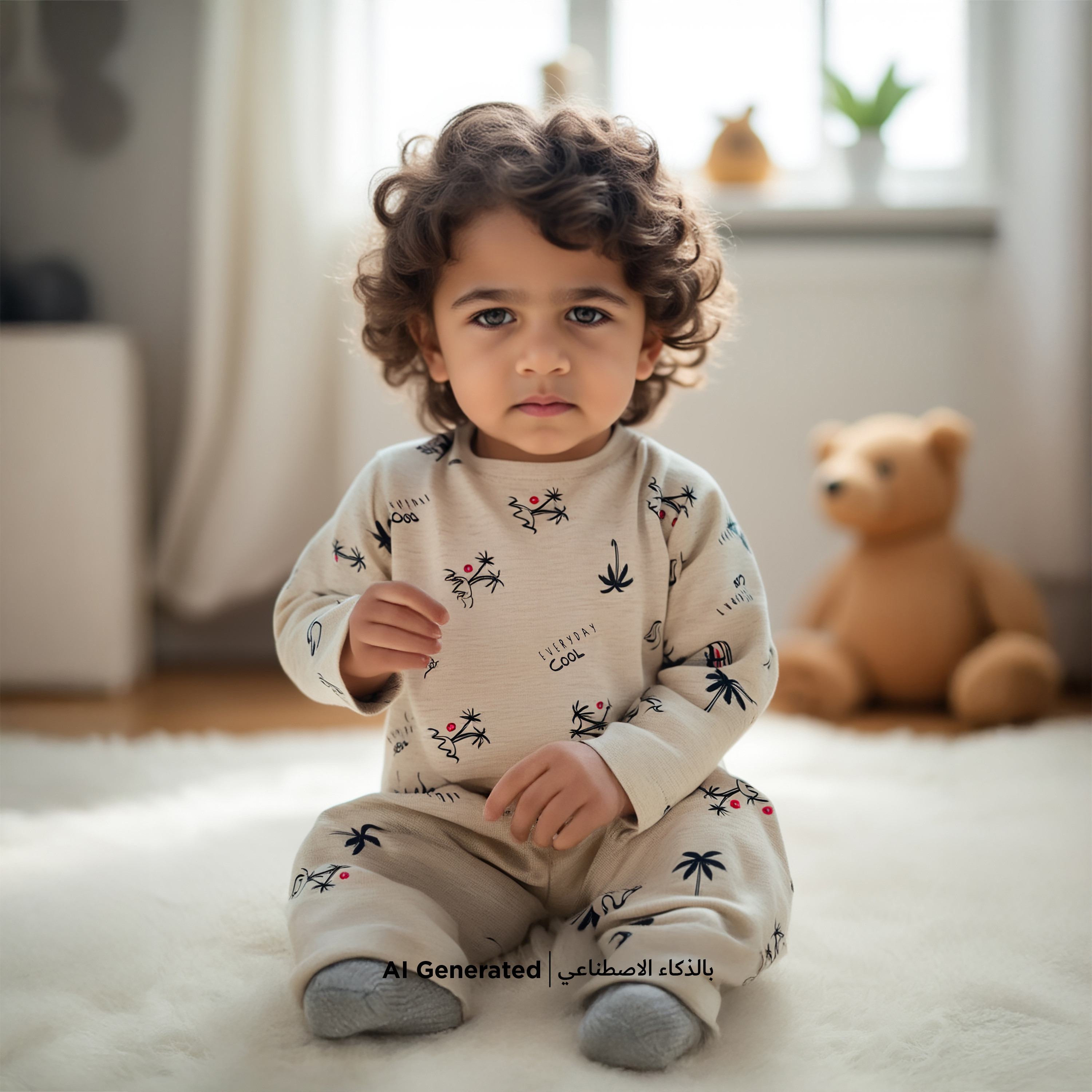 Juniors All-Over Floral Print T-shirt and Pyjama Set-baby-girls-clothing-nightwear-pyjamasets-image-1