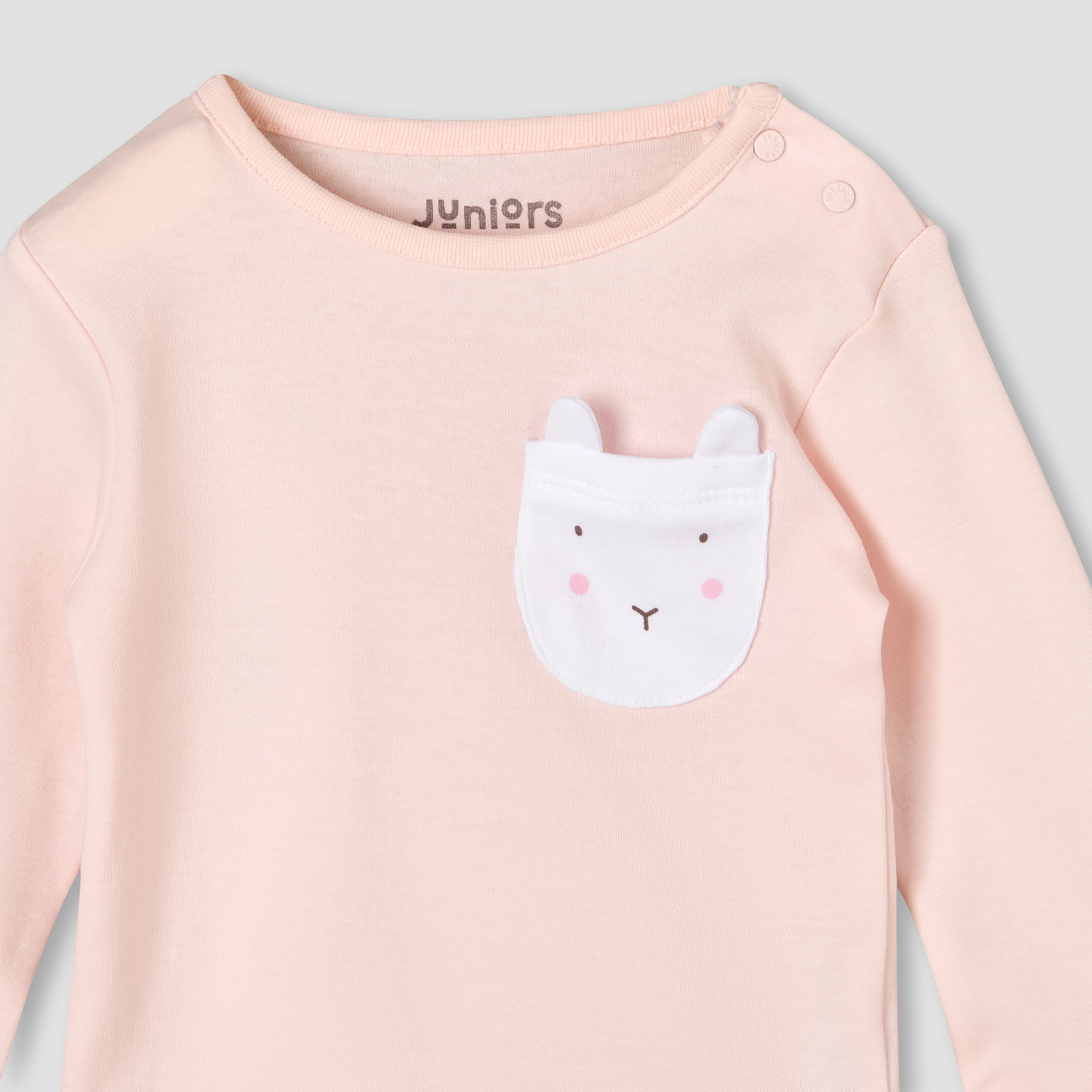 Juniors Cotton Round Neck Long Sleeve Pyjama Set with Bunny Print-baby-girls-clothing-nightwear-pyjamasets-image-5