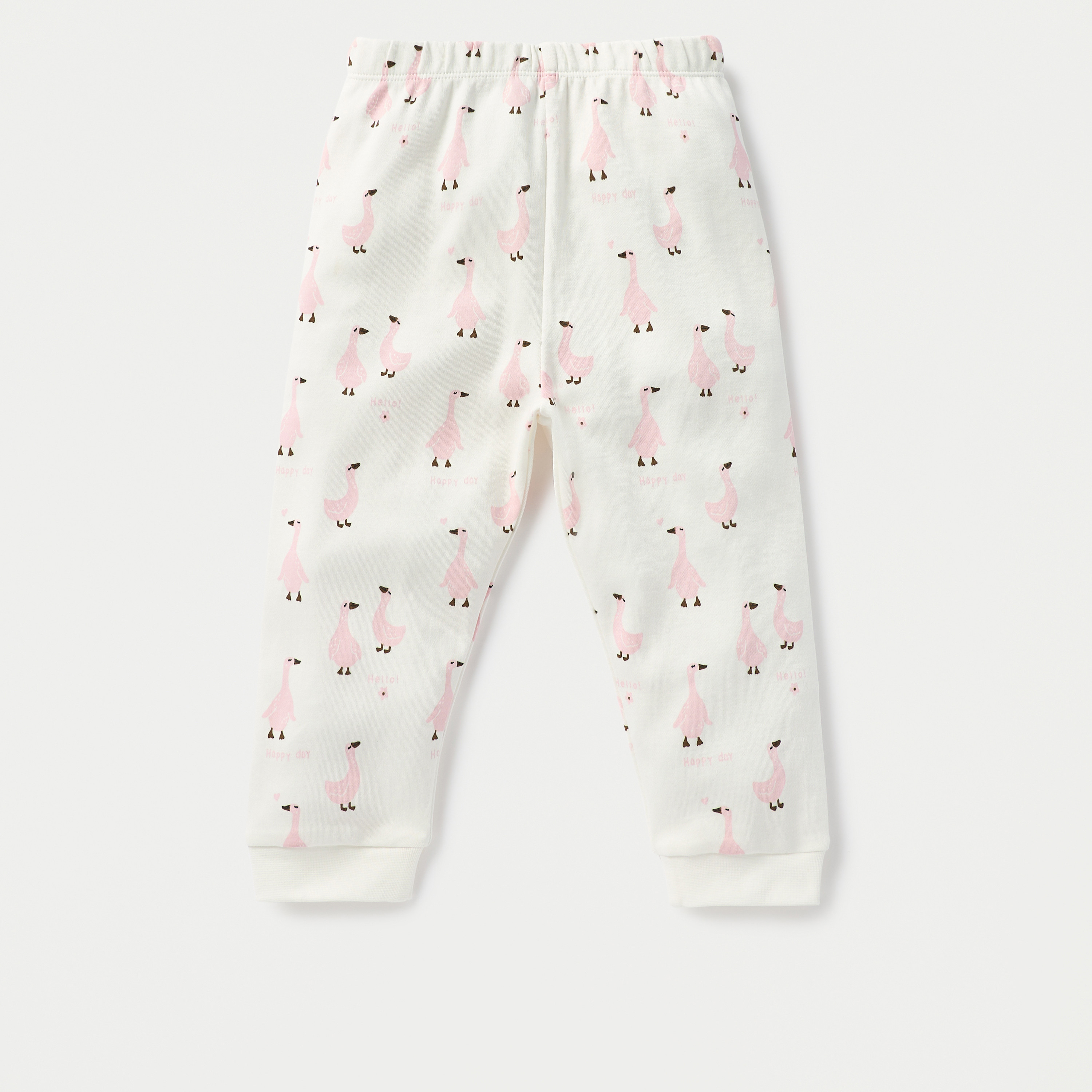 Juniors Duck Print T-shirt and Pyjama Set-baby-girls-clothing-nightwear-pyjamasets-image-3