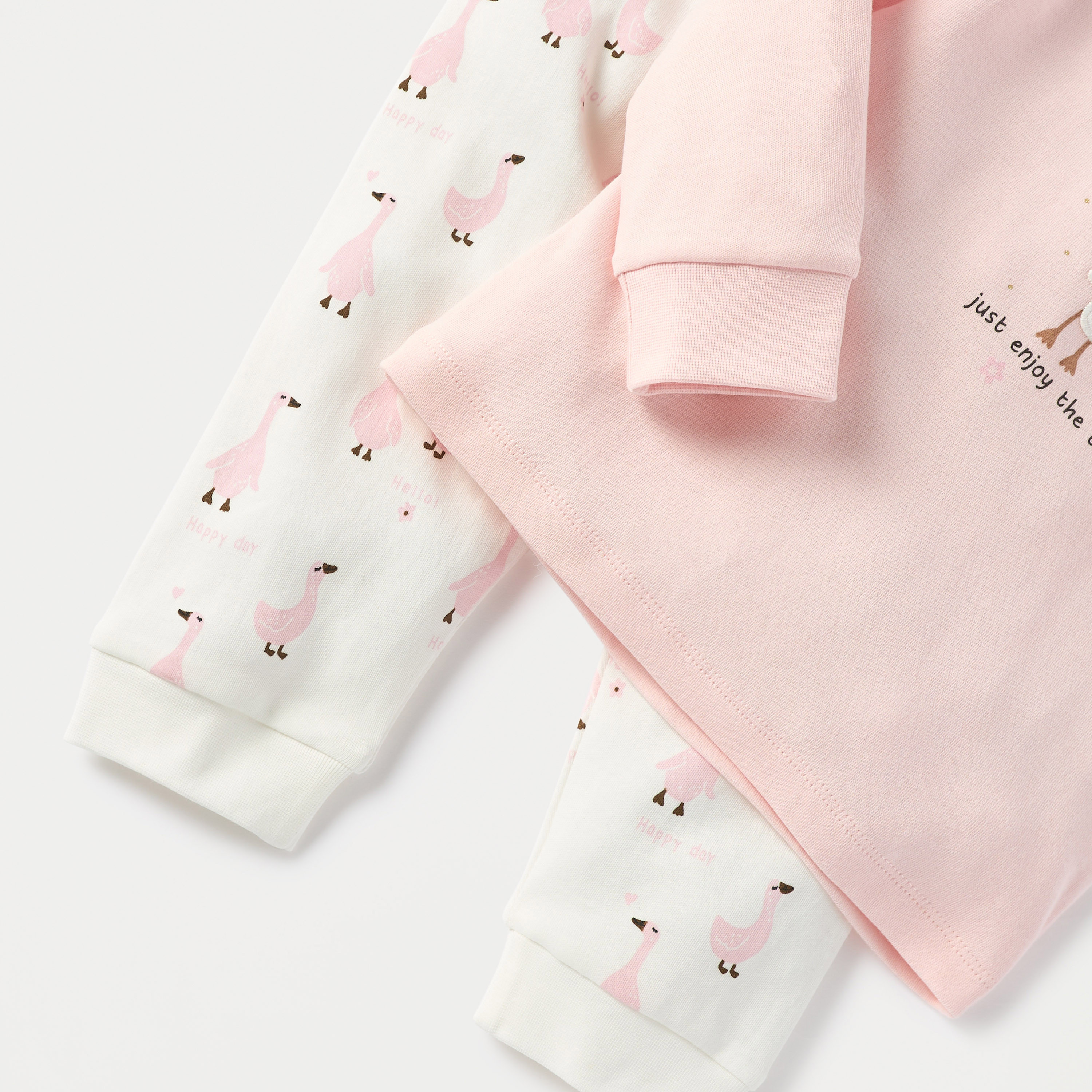 Juniors Duck Print T-shirt and Pyjama Set-baby-girls-clothing-nightwear-pyjamasets-image-5