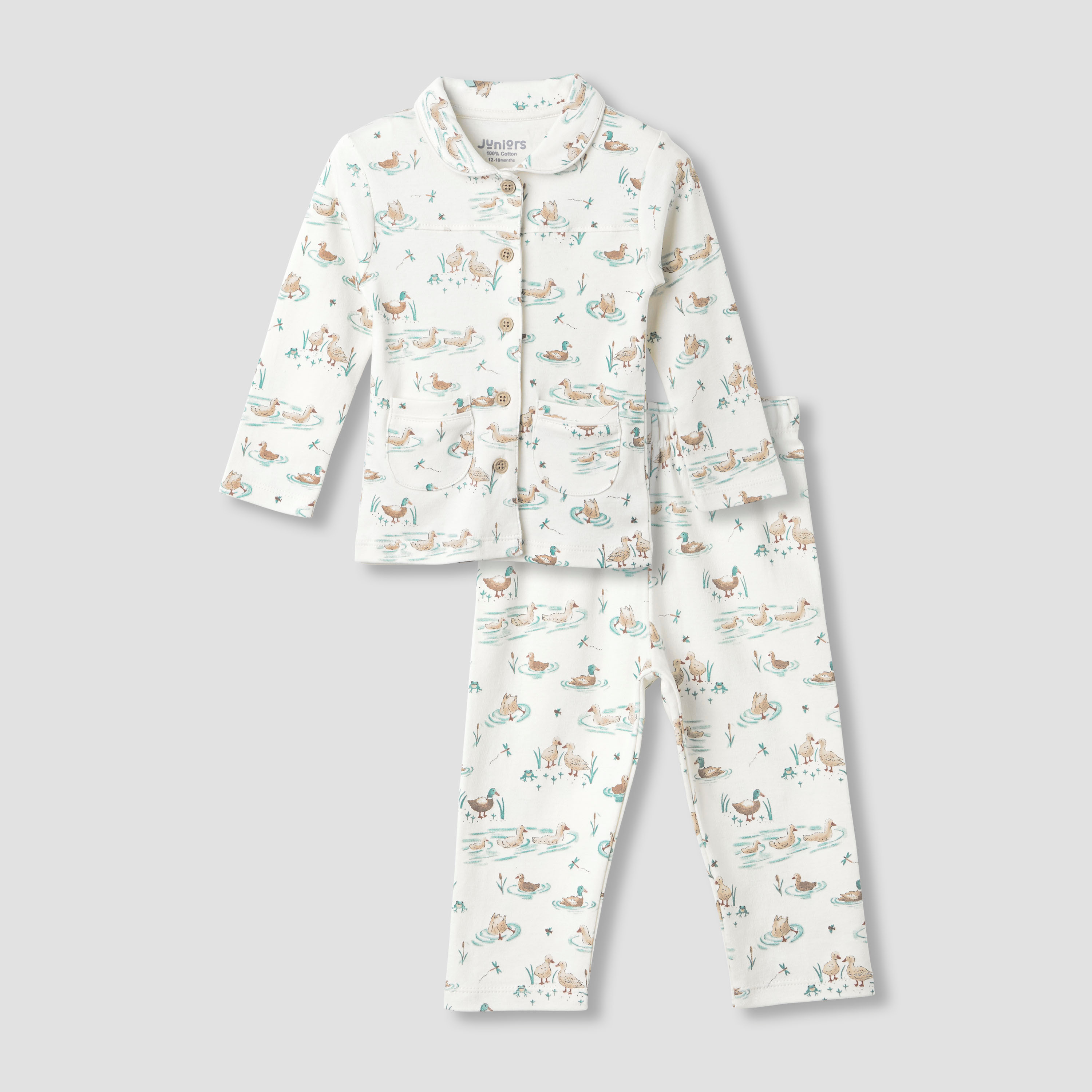 طقم بيجاما قطن بياقة هينلي وأكمام طويلة وبطبعات من جونيورز-promo_babyshop_Buy3for99_UAE130126-image-2