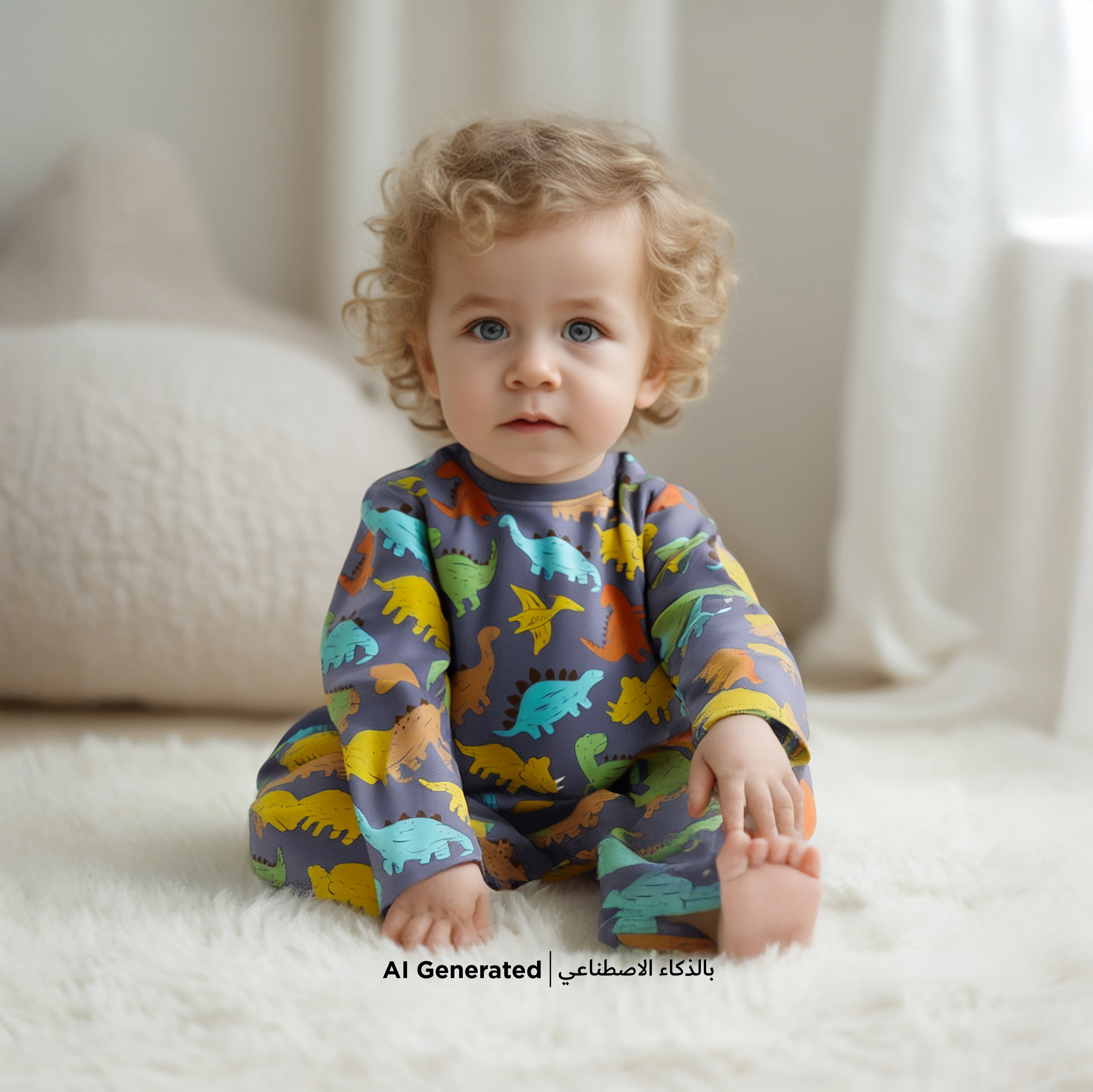 طقم بنطلون بيجاما بخصر مطاطي وتيشيرت بأكمام طويلة وطبعات ديناصور من جونيورز-promo_babyshop_Buy3for79_UAE130126-image-1
