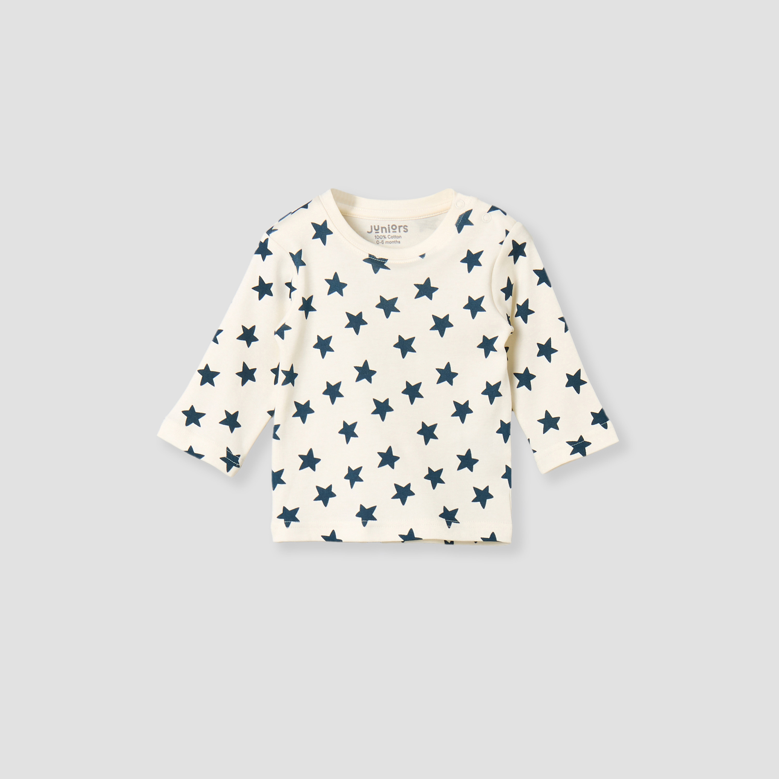 Pack of 4 Juniors Cotton Long Sleeves Pyjama Set with Star Print-baby-boys-clothing-nightwear-pyjamasets-image-6
