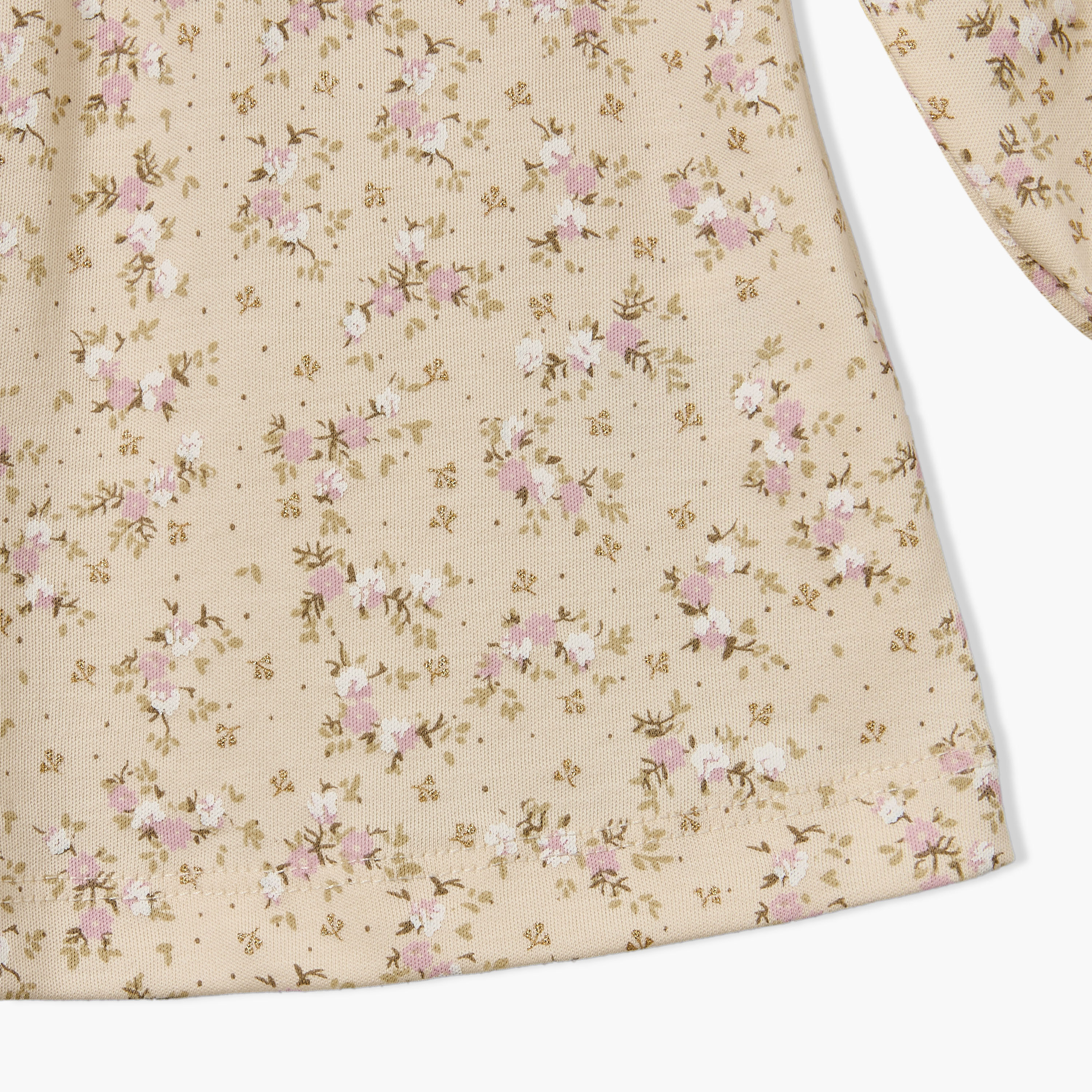 طقم بيجاما قطن بأكمام طويلة وياقة ضيقة وطبعات زهور من جيجلز-baby-girls-clothing-nightwear-pyjamasets-image-7