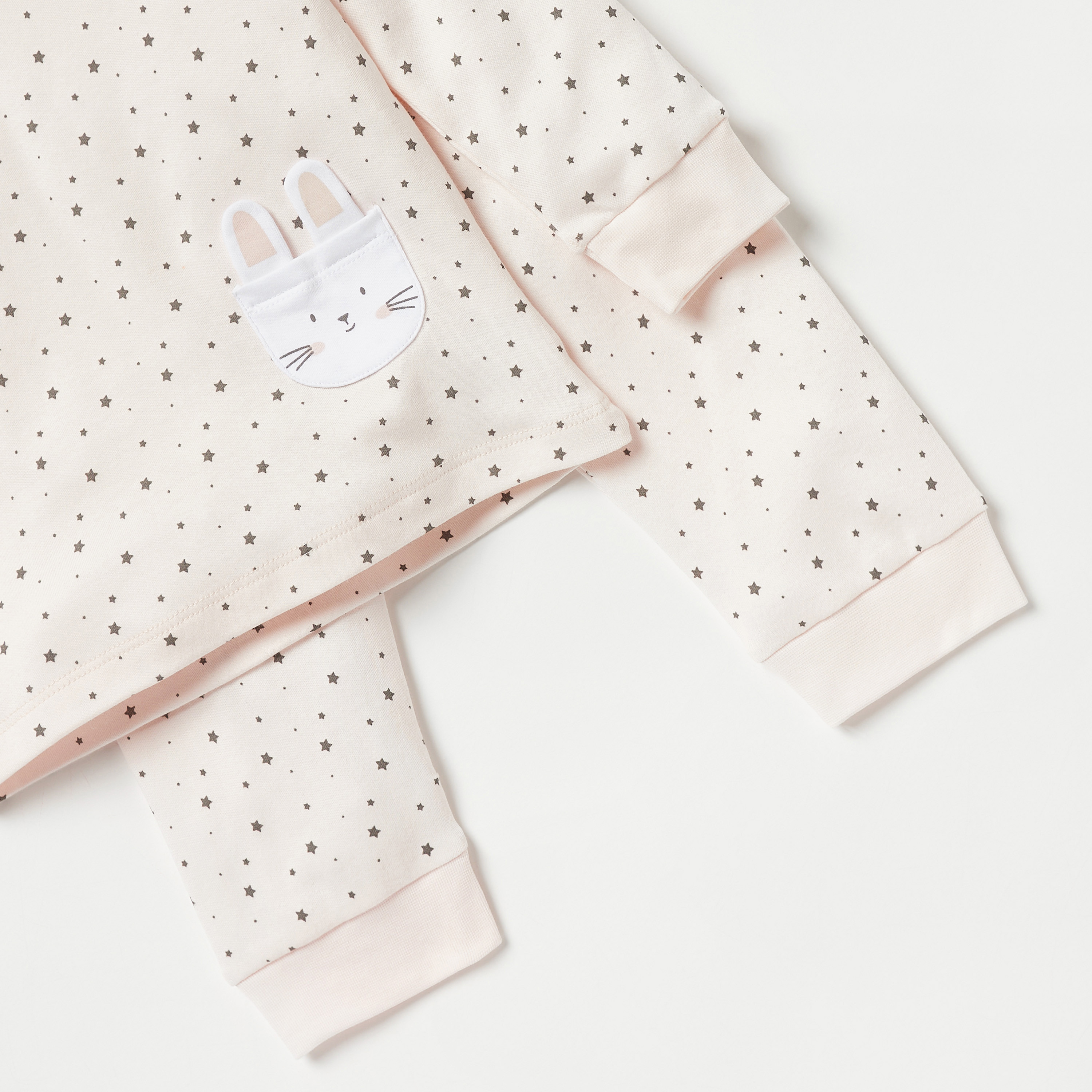 Juniors Star Print Long Sleeves T-shirt and Pyjama Set-baby-girls-clothing-nightwear-pyjamasets-image-5