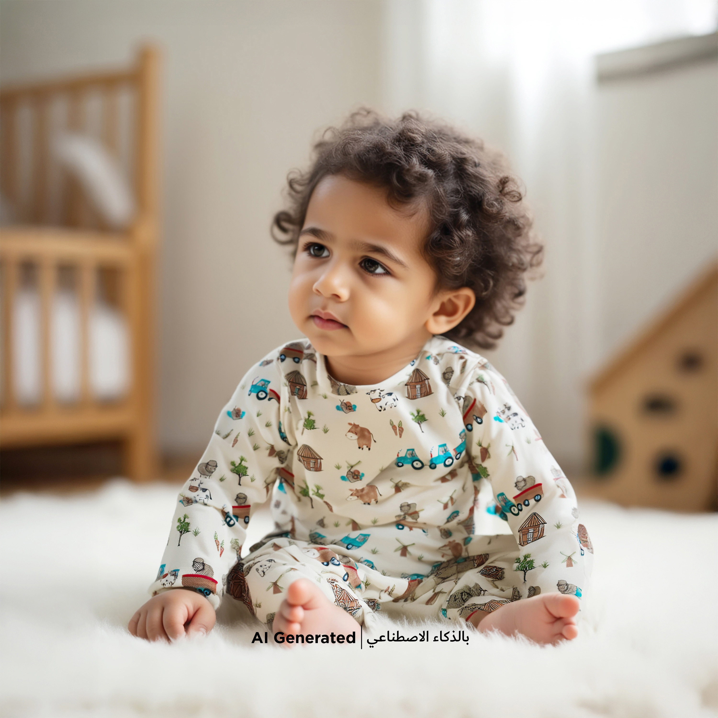 طقم تيشيرت وبنطلون بيجاما بطبعات مزرعة من جونيورز-baby-boys-clothing-nightwear-pyjamasets-image-1