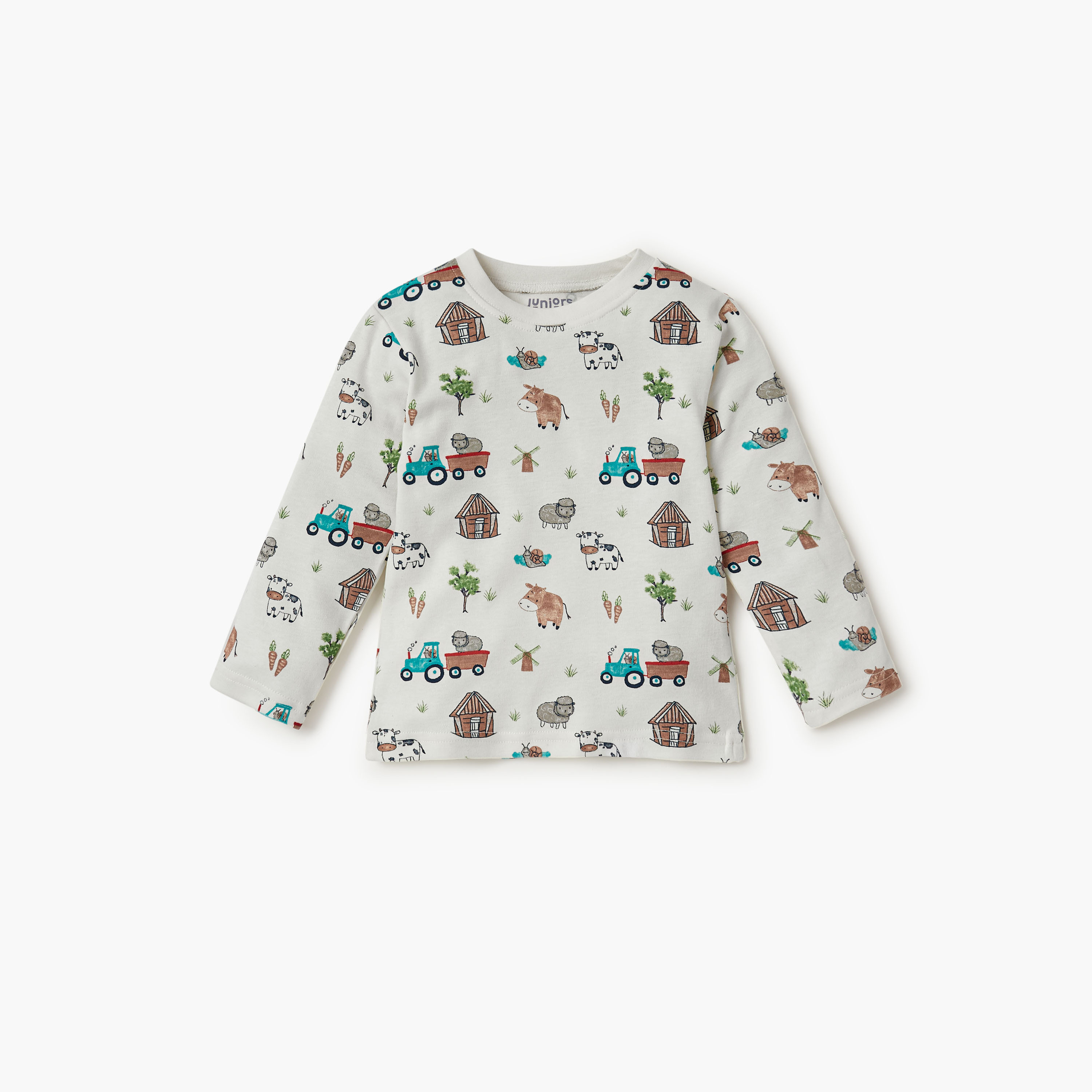طقم تيشيرت وبنطلون بيجاما بطبعات مزرعة من جونيورز-baby-boys-clothing-nightwear-pyjamasets-image-3