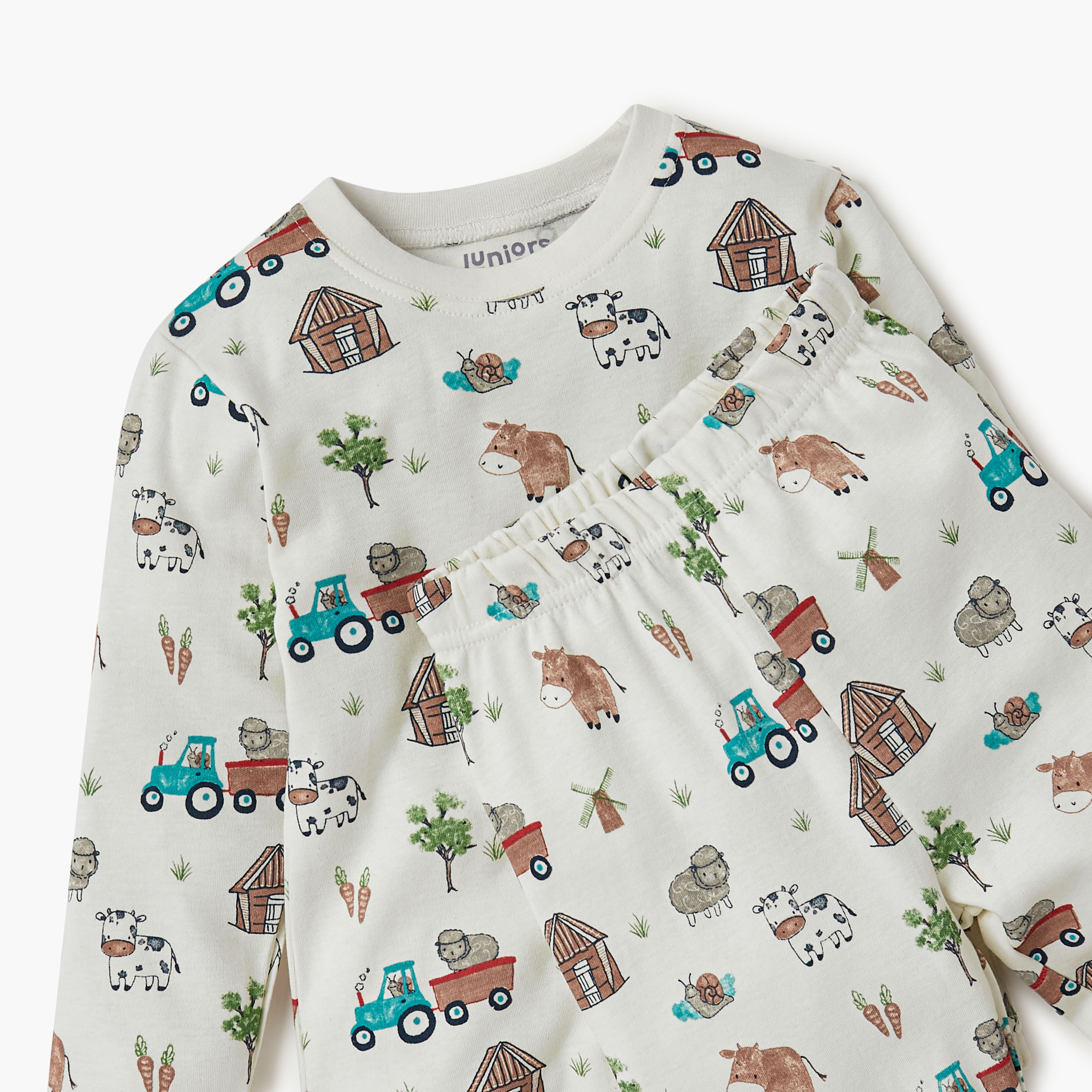 طقم تيشيرت وبنطلون بيجاما بطبعات مزرعة من جونيورز-baby-boys-clothing-nightwear-pyjamasets-image-5