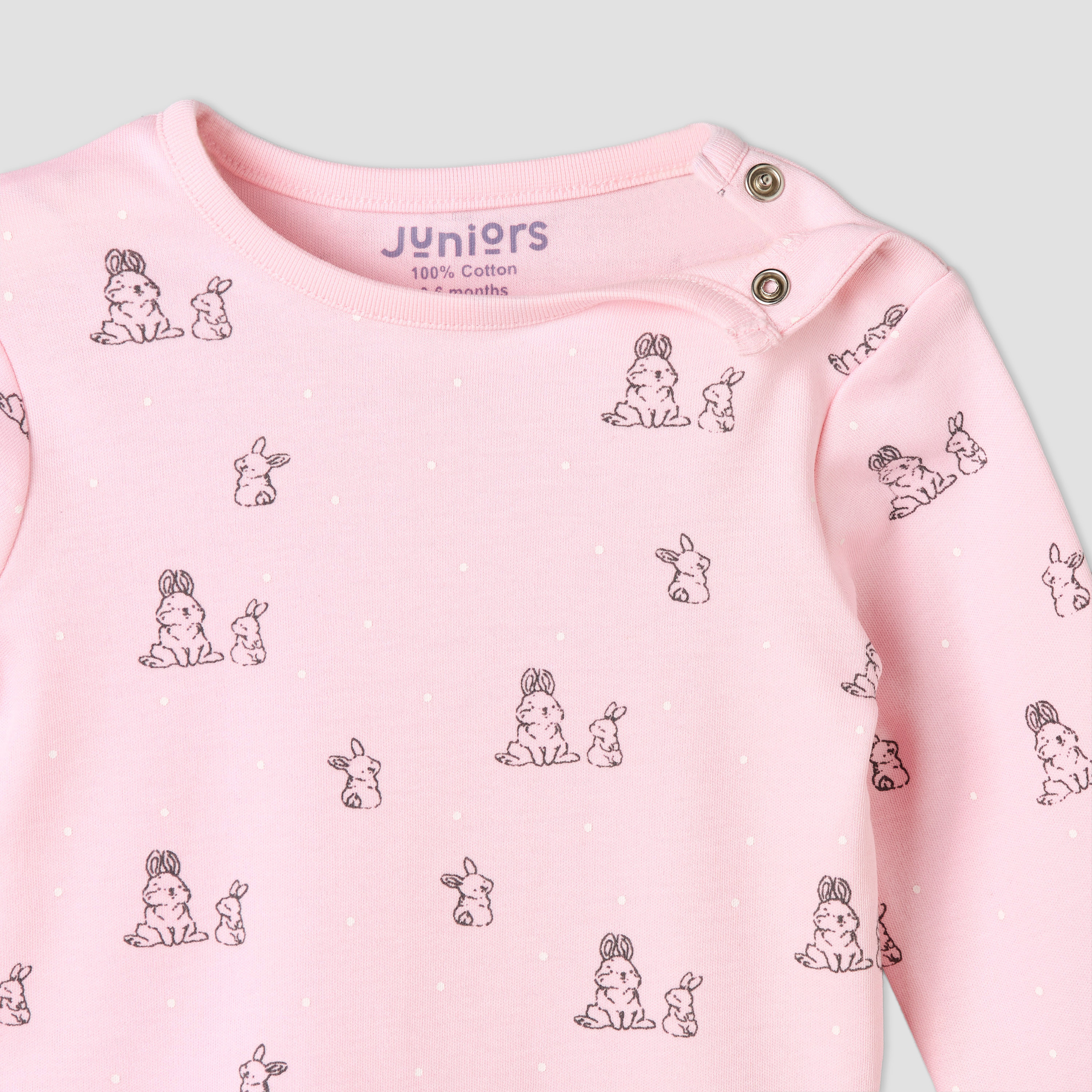 Pack of 4 Juniors Cotton Crew Neck Long Sleeves Pyjama Set with Fun Print-baby-girls-clothing-nightwear-pyjamasets-image-11
