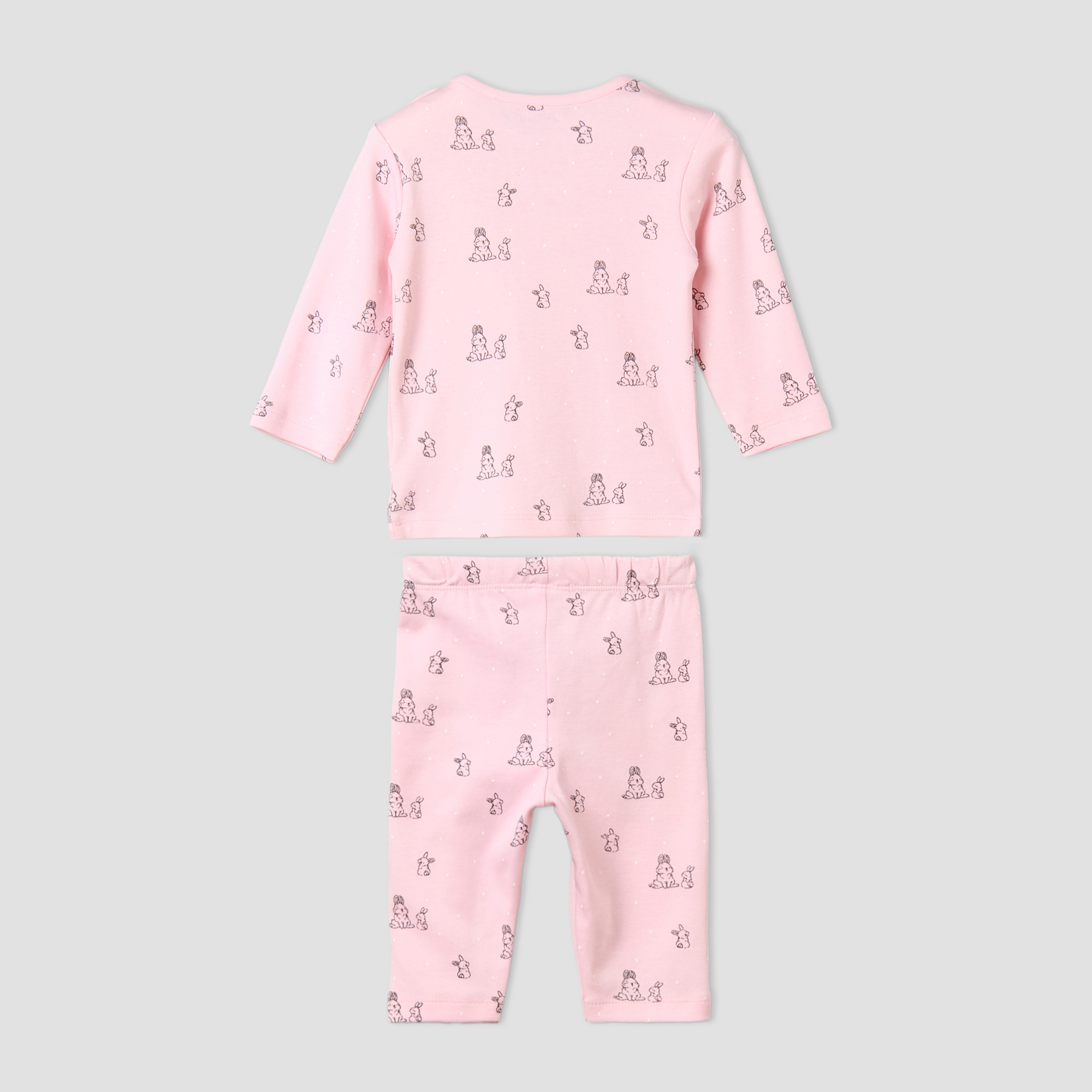 Pack of 4 Juniors Cotton Crew Neck Long Sleeves Pyjama Set with Fun Print-baby-girls-clothing-nightwear-pyjamasets-image-7