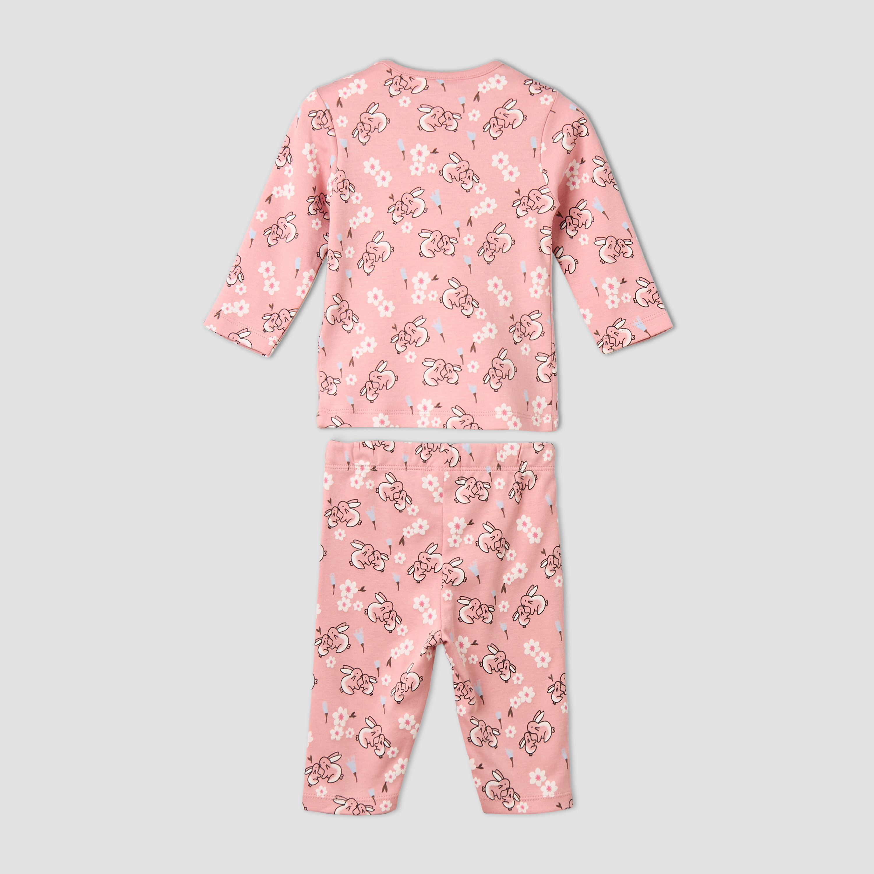 Pack of 4 Juniors Cotton Crew Neck Long Sleeves Pyjama Set with Fun Print-baby-girls-clothing-nightwear-pyjamasets-image-9
