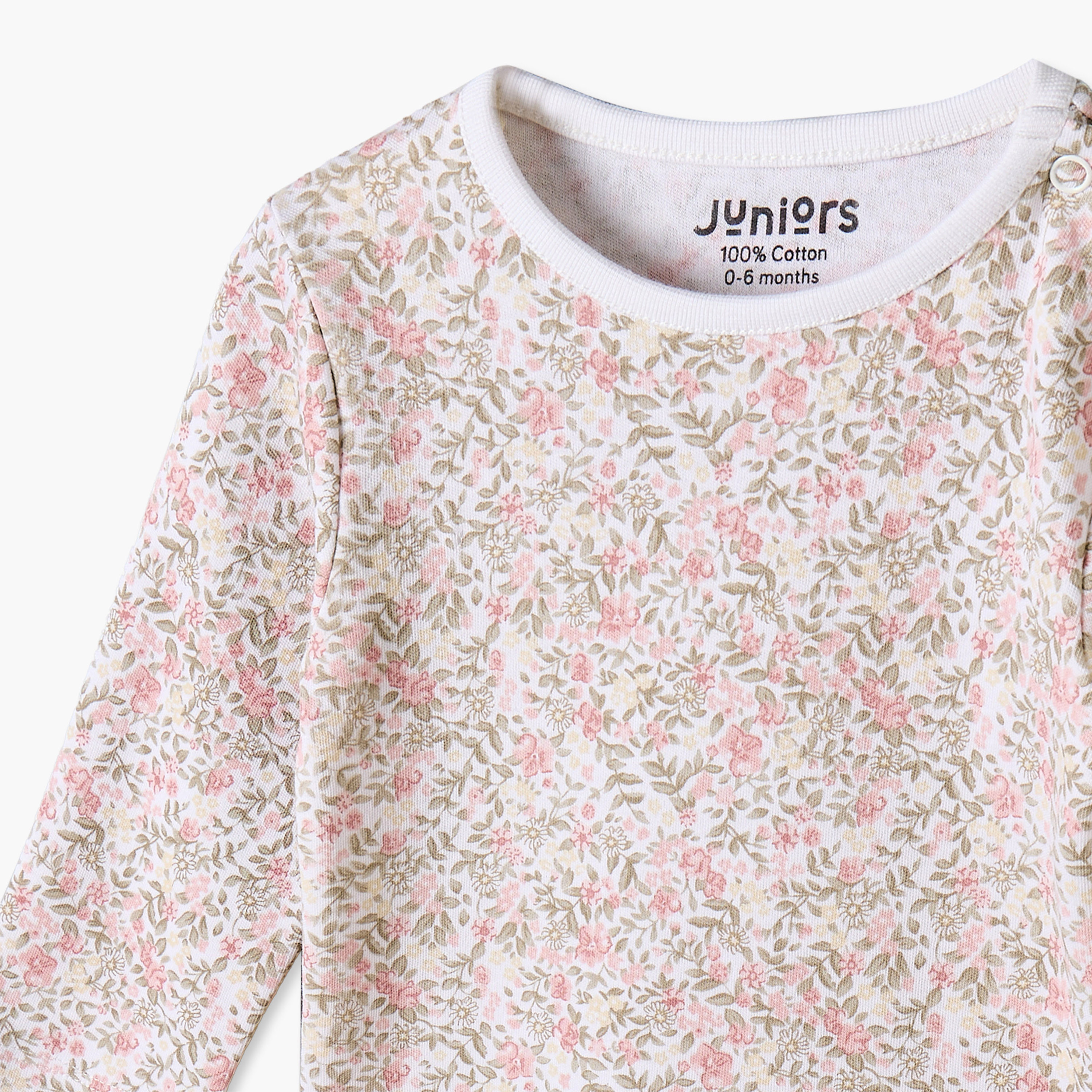 طقم بيجاما قطن بياقة ضيقة وأكمام طويلة بطبعات من جونيورز-baby-girls-clothing-winterwear-pyjamasets-image-6