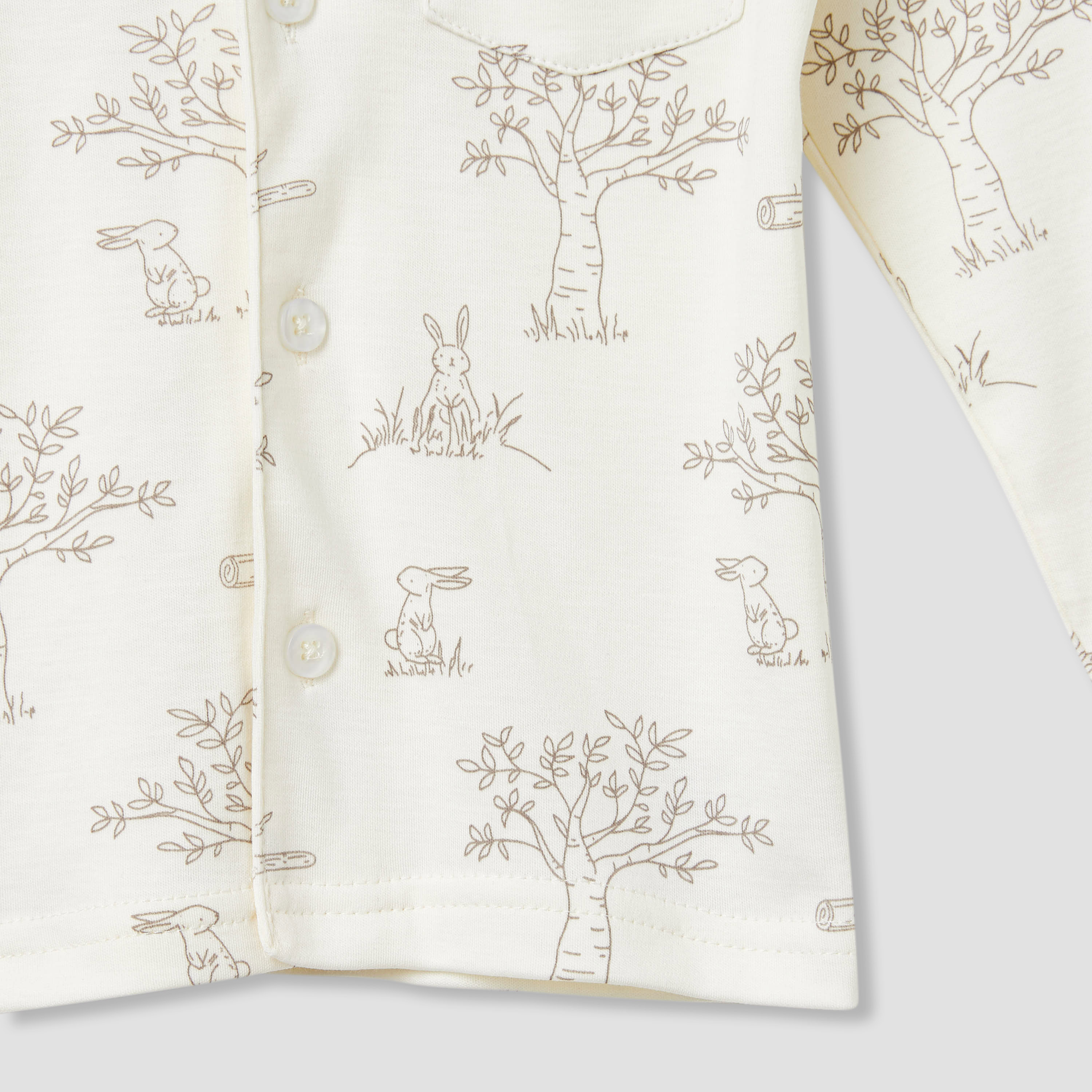 Giggles Rabbit Print Shirt and Pyjama Set-baby-boys-clothing-nightwear-pyjamasets-image-5