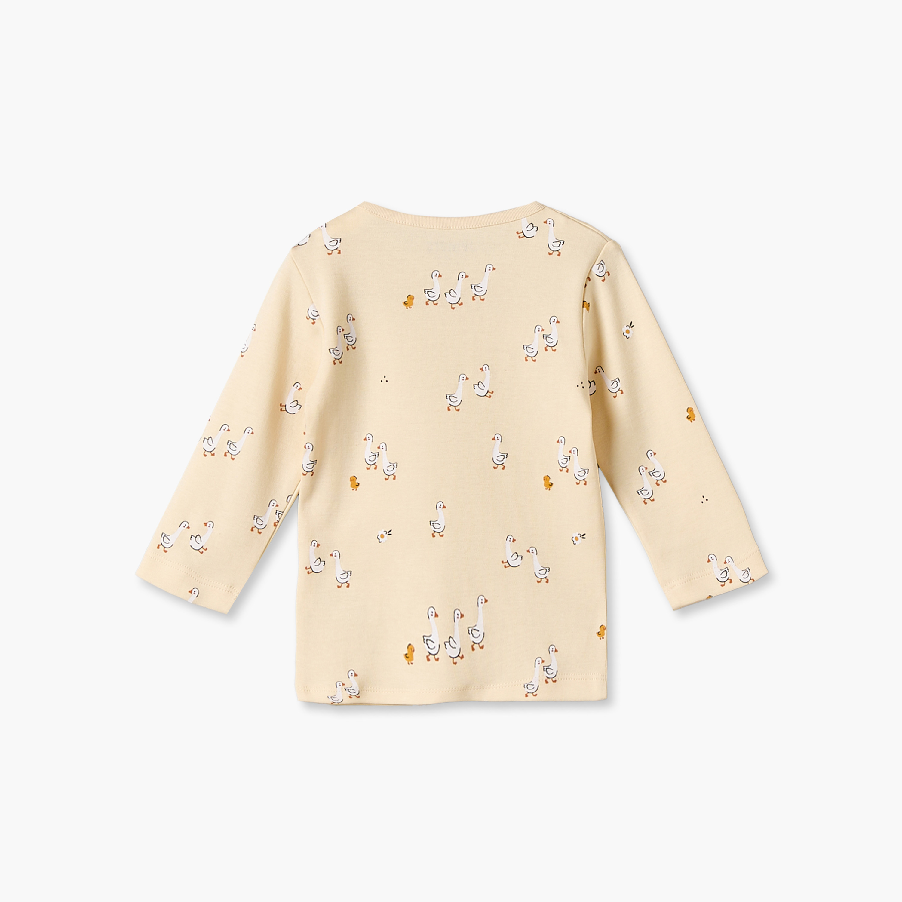 طقم بيجاما قطن بياقة ضيقة وأكمام طويلة بطبعات من جونيورز-baby-girls-clothing-winterwear-pyjamasets-image-4