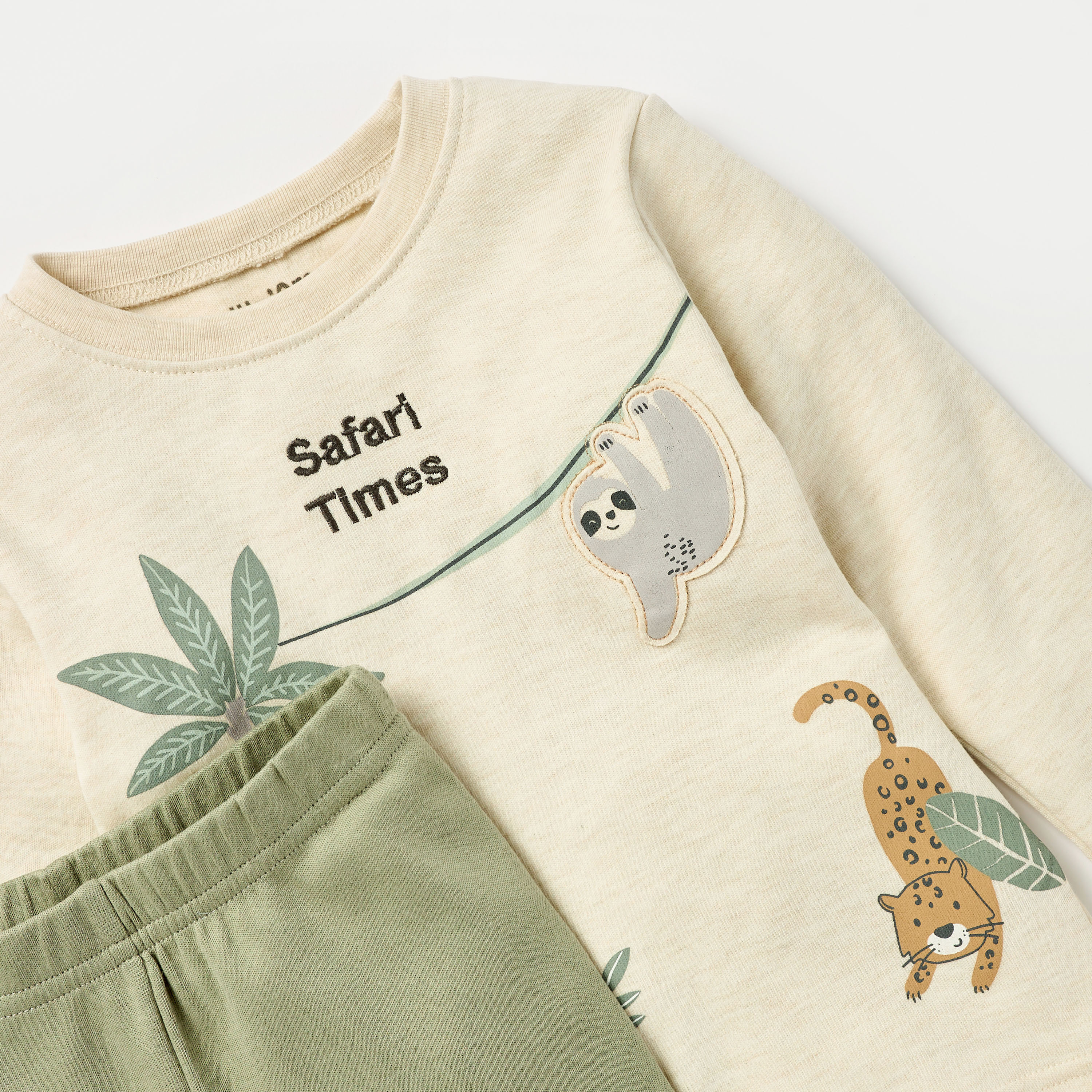 طقم بنطلون بيجاما وتيشيرت بطبعات حيوانات من جونيورز-baby-boys-clothing-nightwear-pyjamasets-image-4