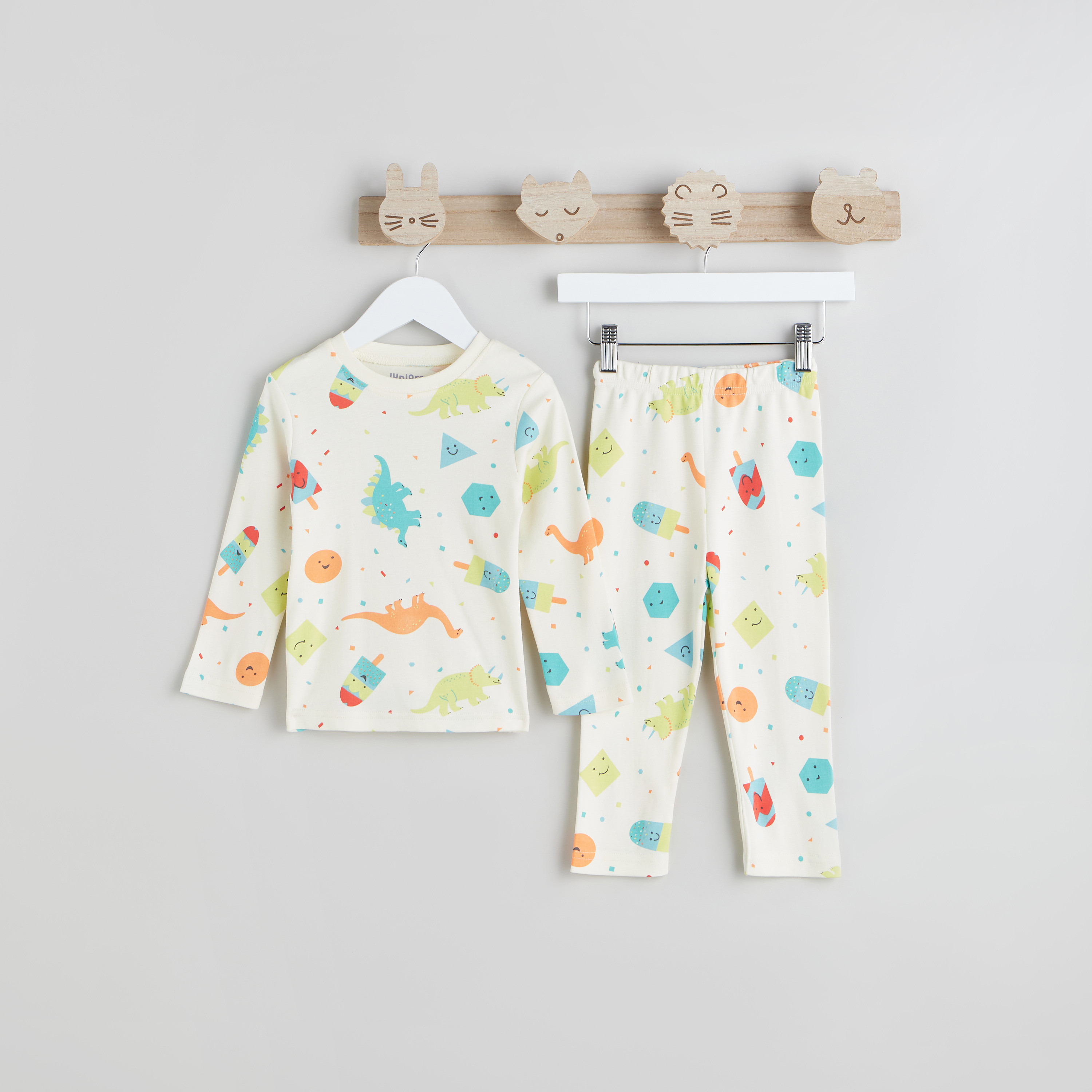 Juniors Pyjama Set with Graphic Print - Cotton - Long Sleeves-promo_babyshop_Buy3for79_KSA130126-image-1