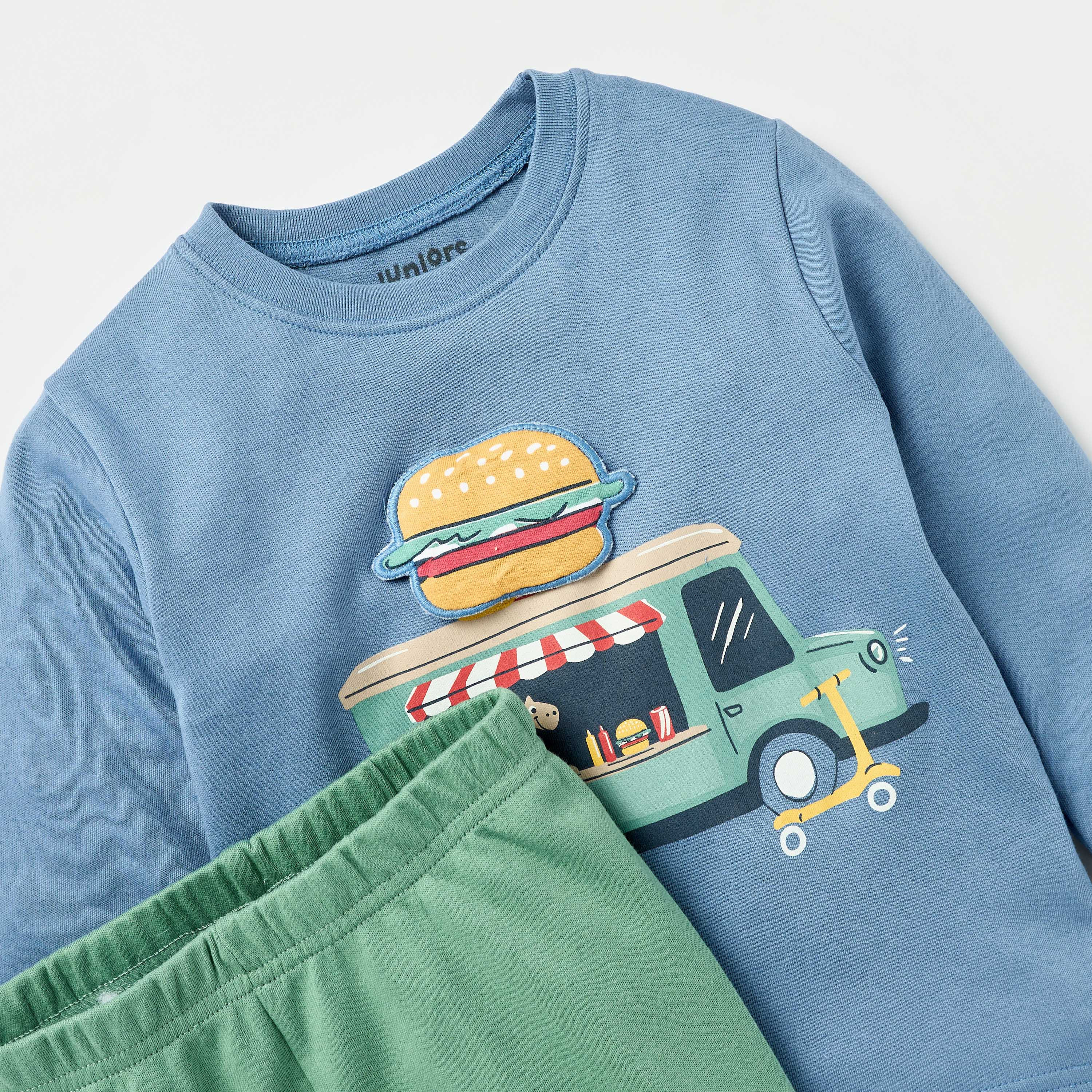 طقم بنطلون بيجاما وتيشيرت بتزيينات من جونيورز-baby-boys-clothing-nightwear-pyjamasets-image-4